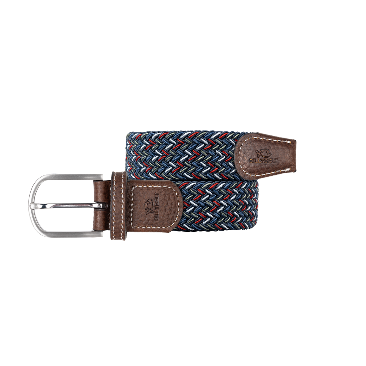 Ceinture tressée élastique multicolore BILLYBELT Bleu