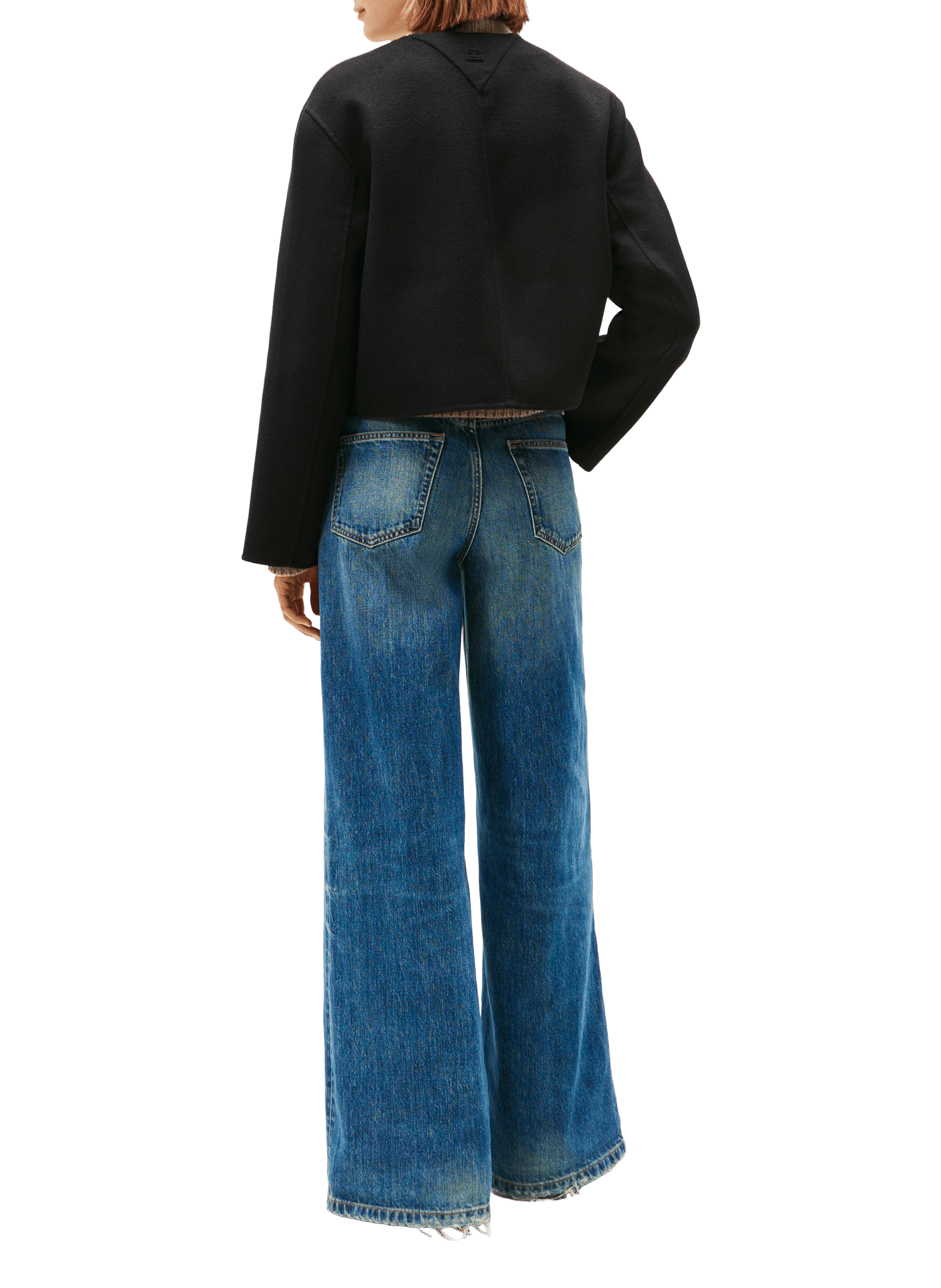 Veste unie en laine mélangée TOMMY HILFIGER Noir