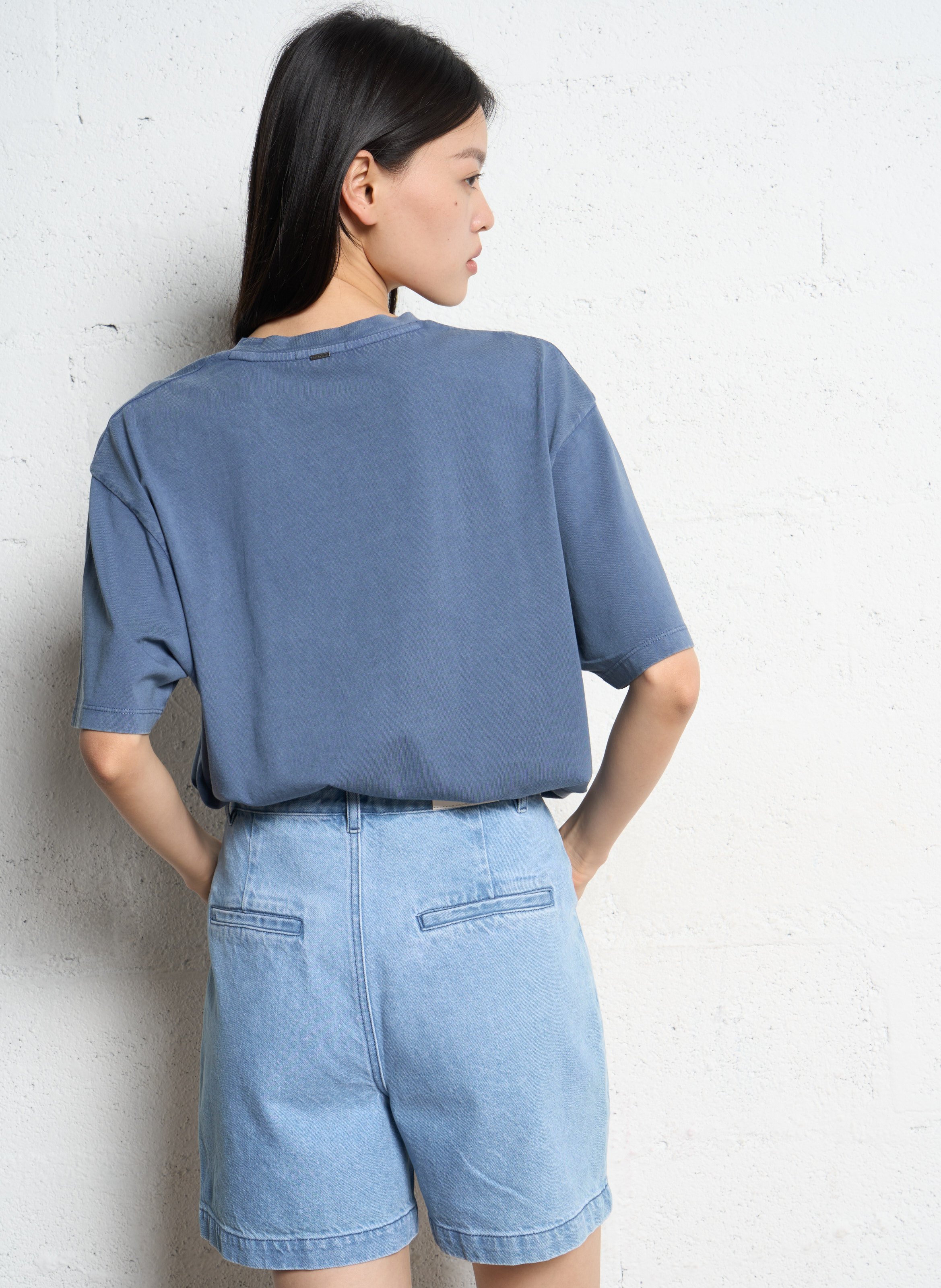 Tee-shirt col rond en coton IKKS Bleu