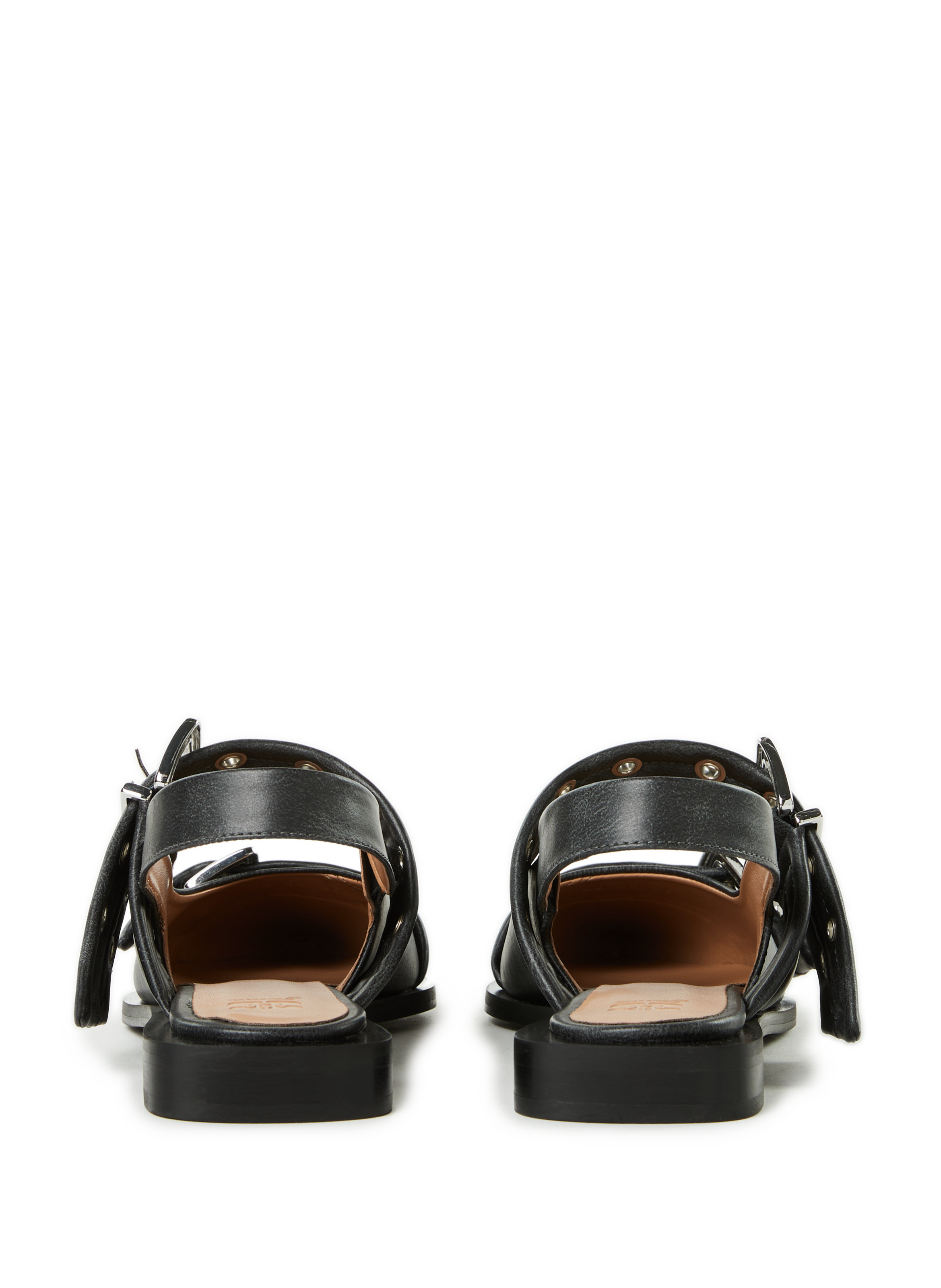 Buckle Ballerina Flats GANNI Grey