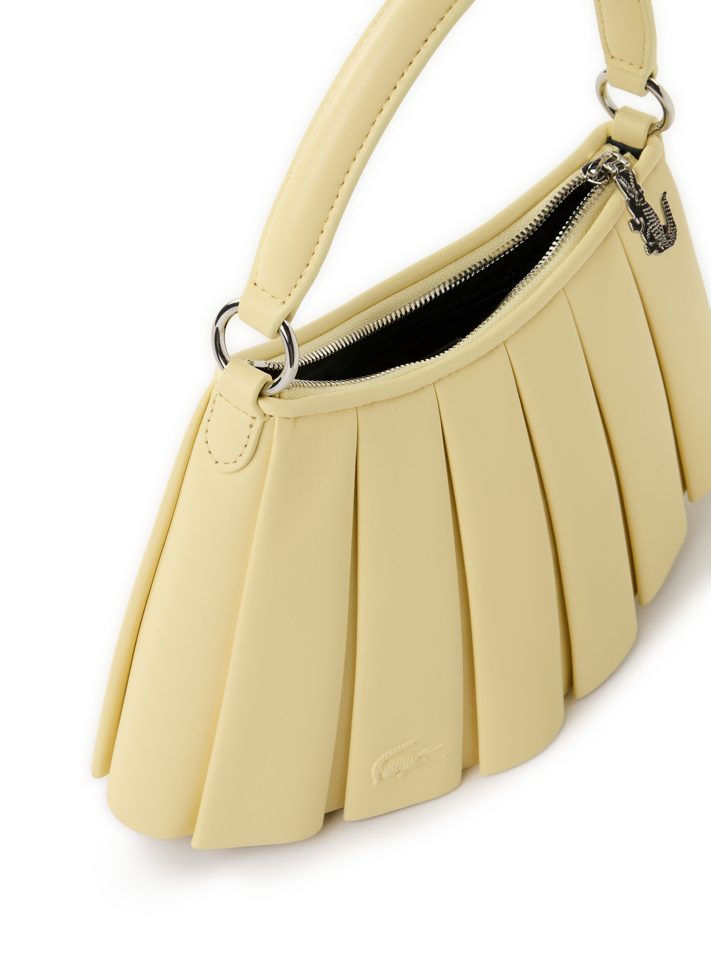 Petit sac Lenglen plissé en cuir LACOSTE Beige