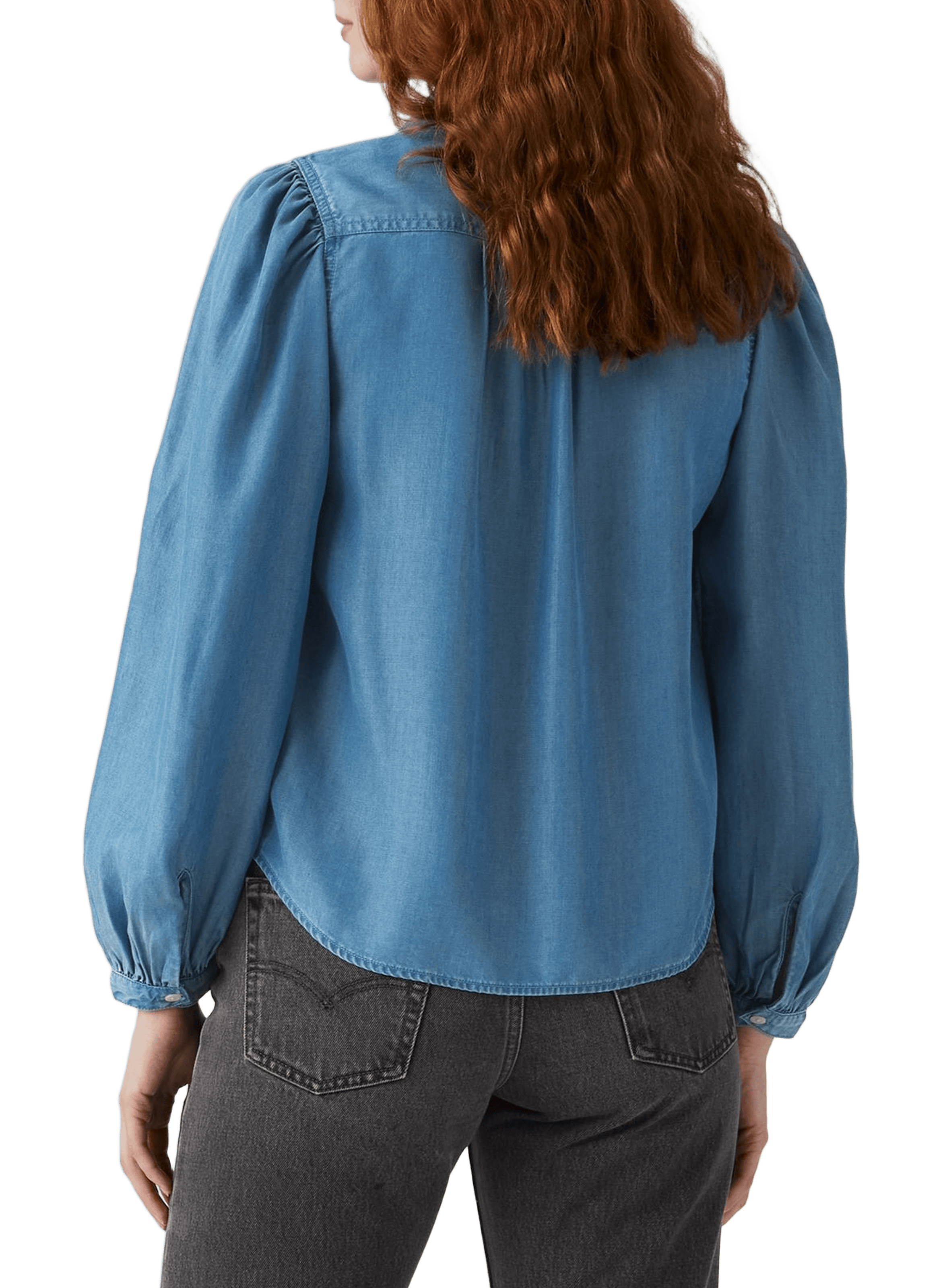 Chemise unie en coton LEVI'S Bleu