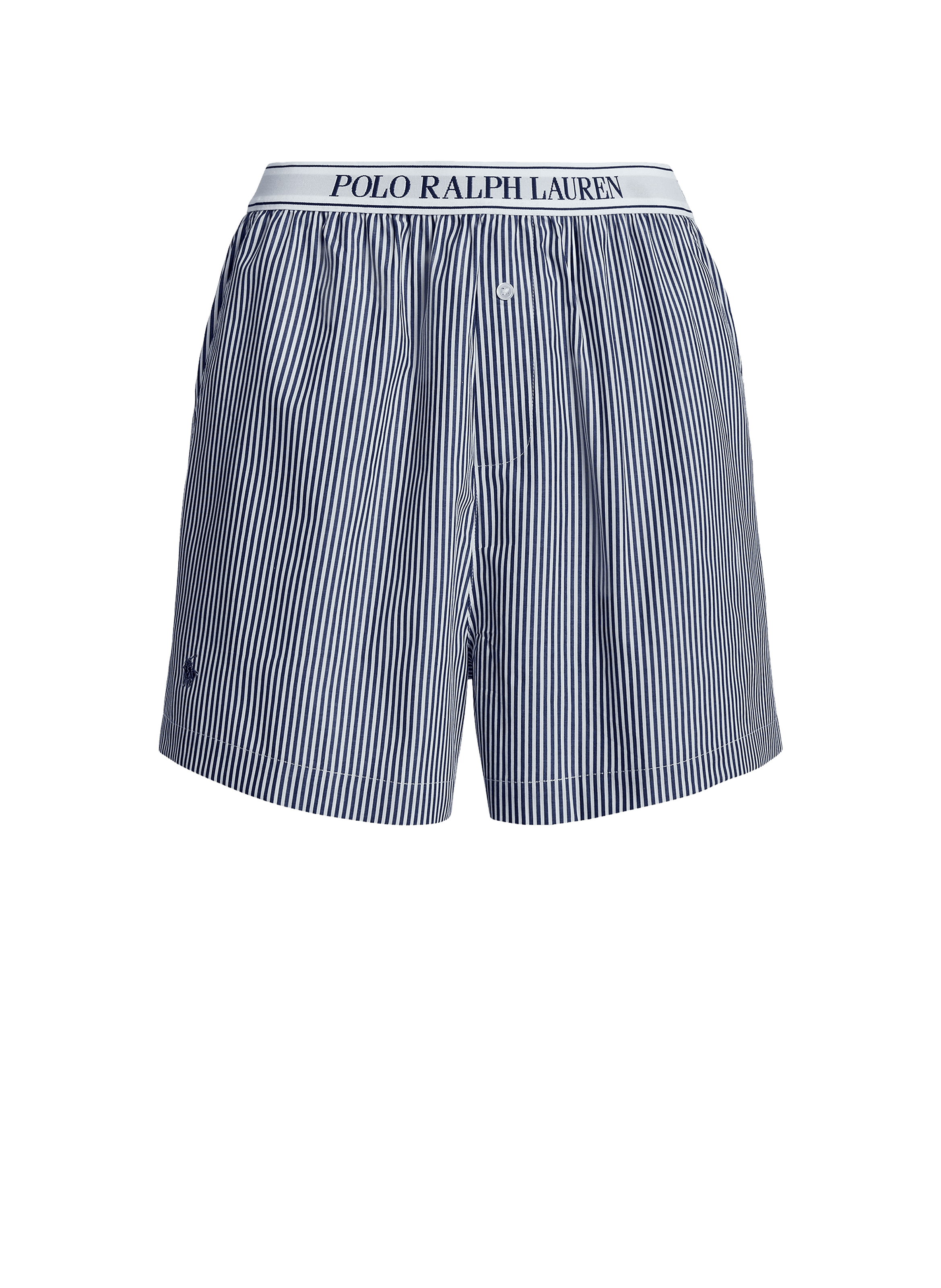Short de pyjama rayé en coton POLO RALPH LAUREN Bleu