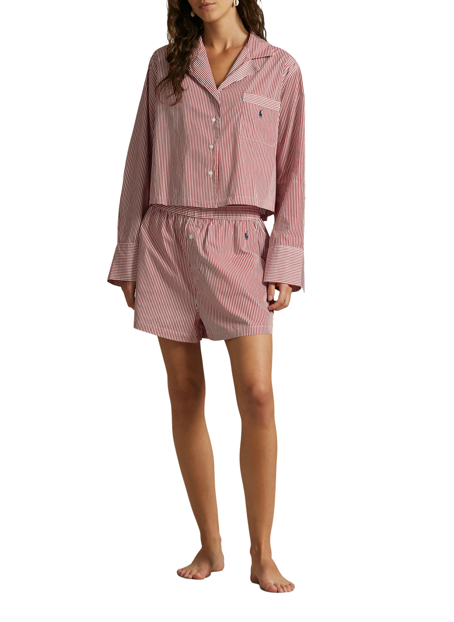 Ensemble de pyjama à rayures en coton POLO RALPH LAUREN Rouge