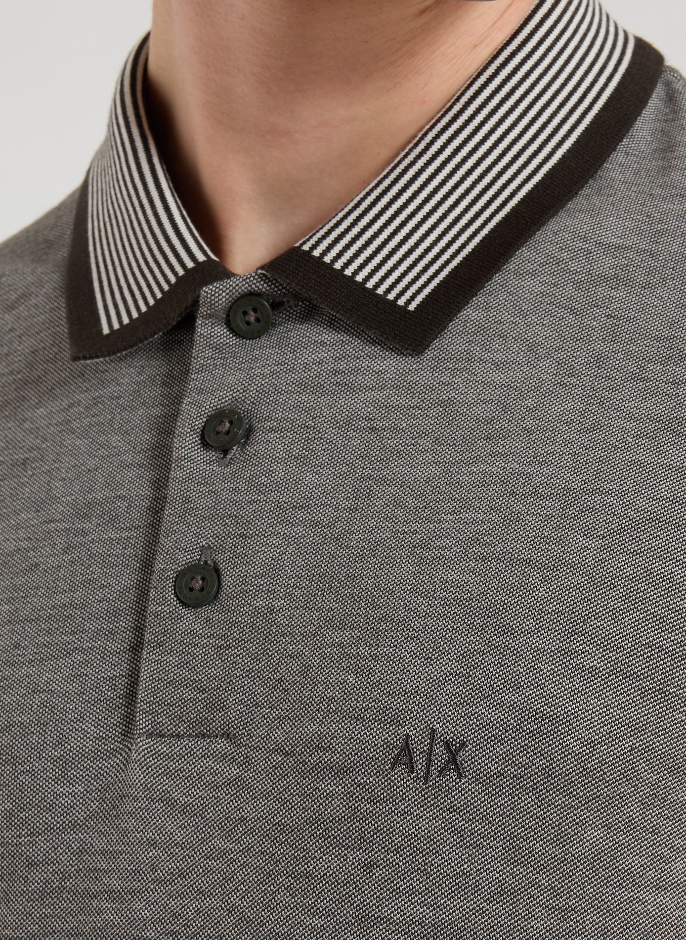 Long-sleeve cotton Polo shirt ARMANI EXCHANGE Multicolour