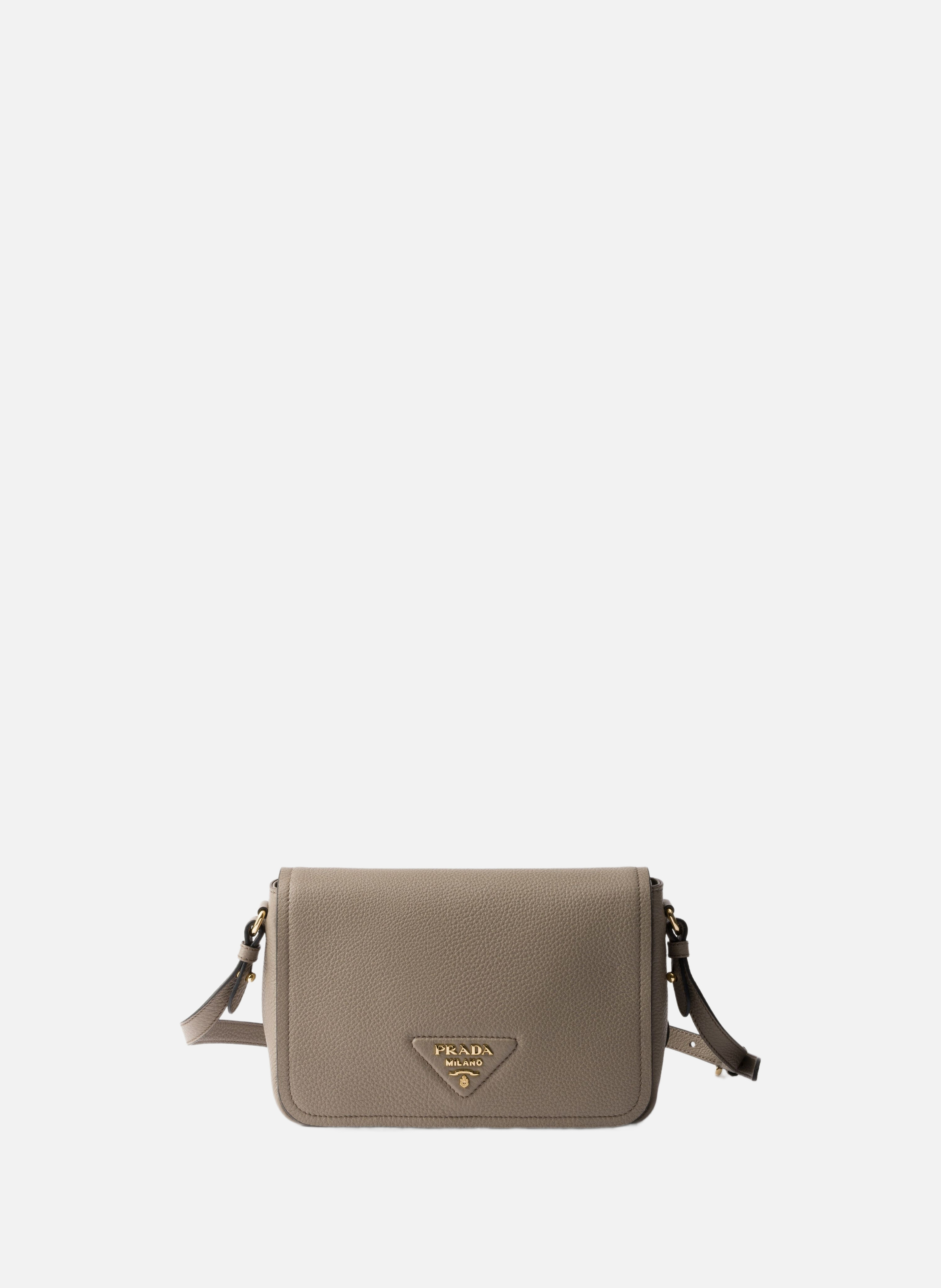 Sac à bandoulière en cuir PRADA Gris