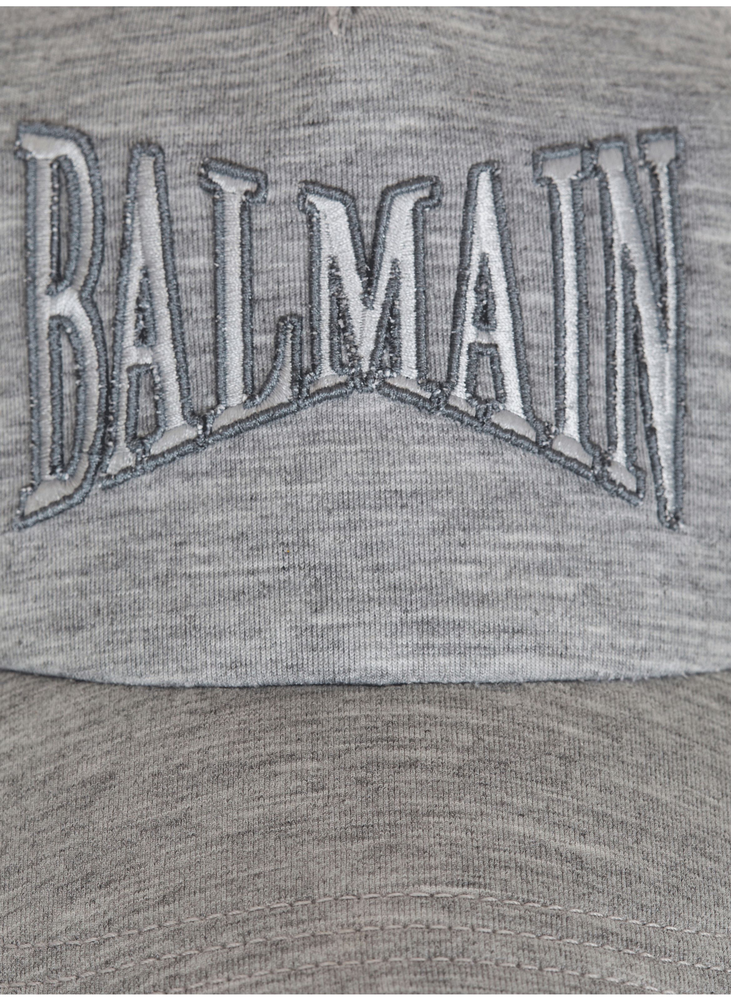 Casquette en jersey brodée BALMAIN Gris