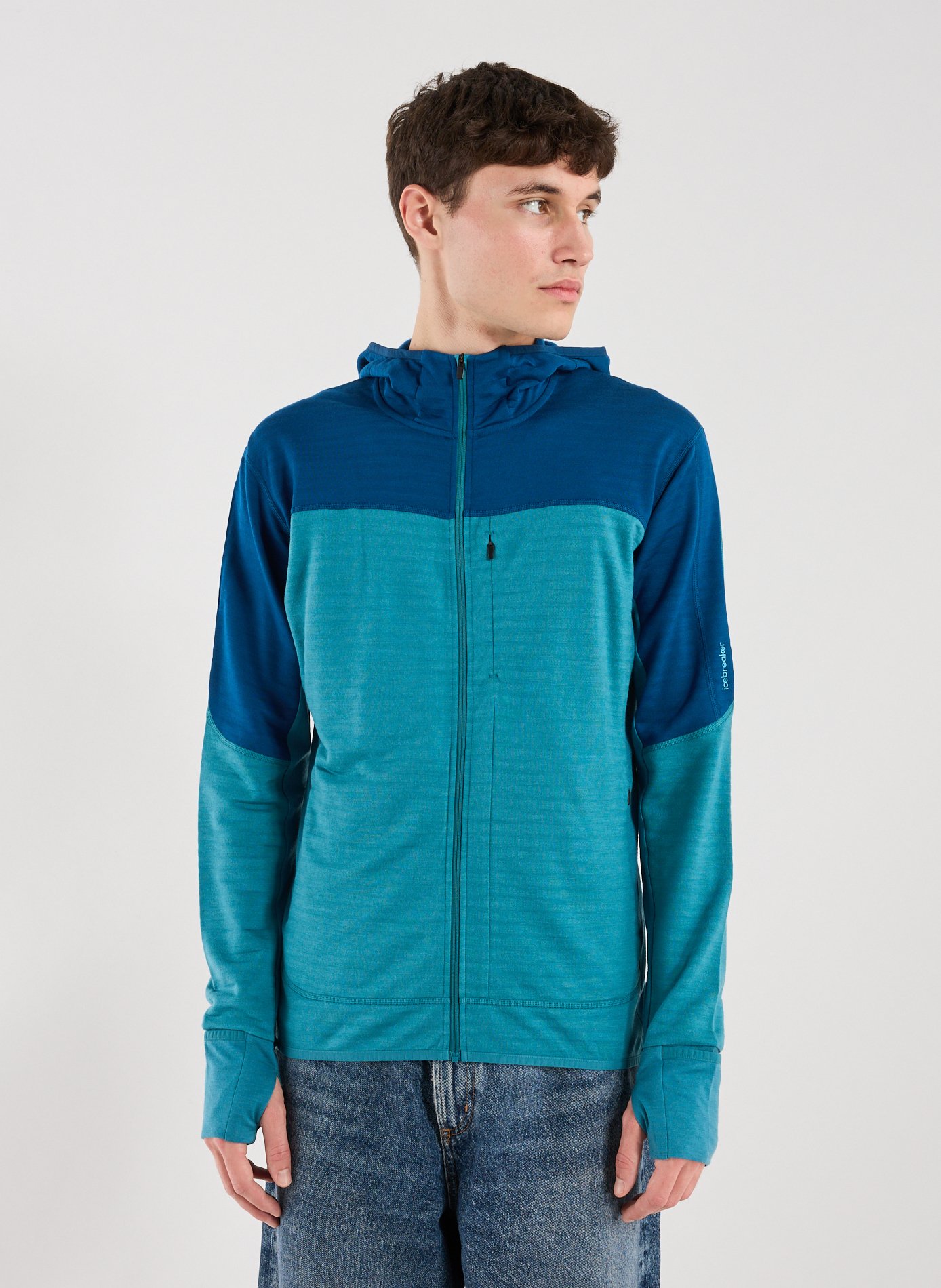 ICEBREAKER Gilet à capuche  Bleu