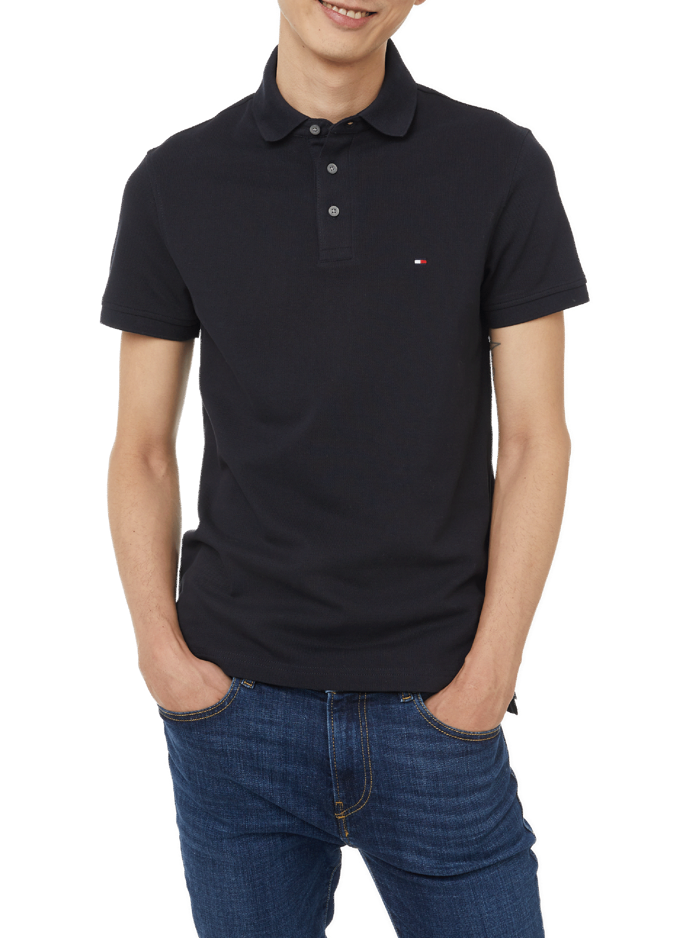 TOMMY HILFIGER Iconic 1985 organic cotton polo shirt Blue