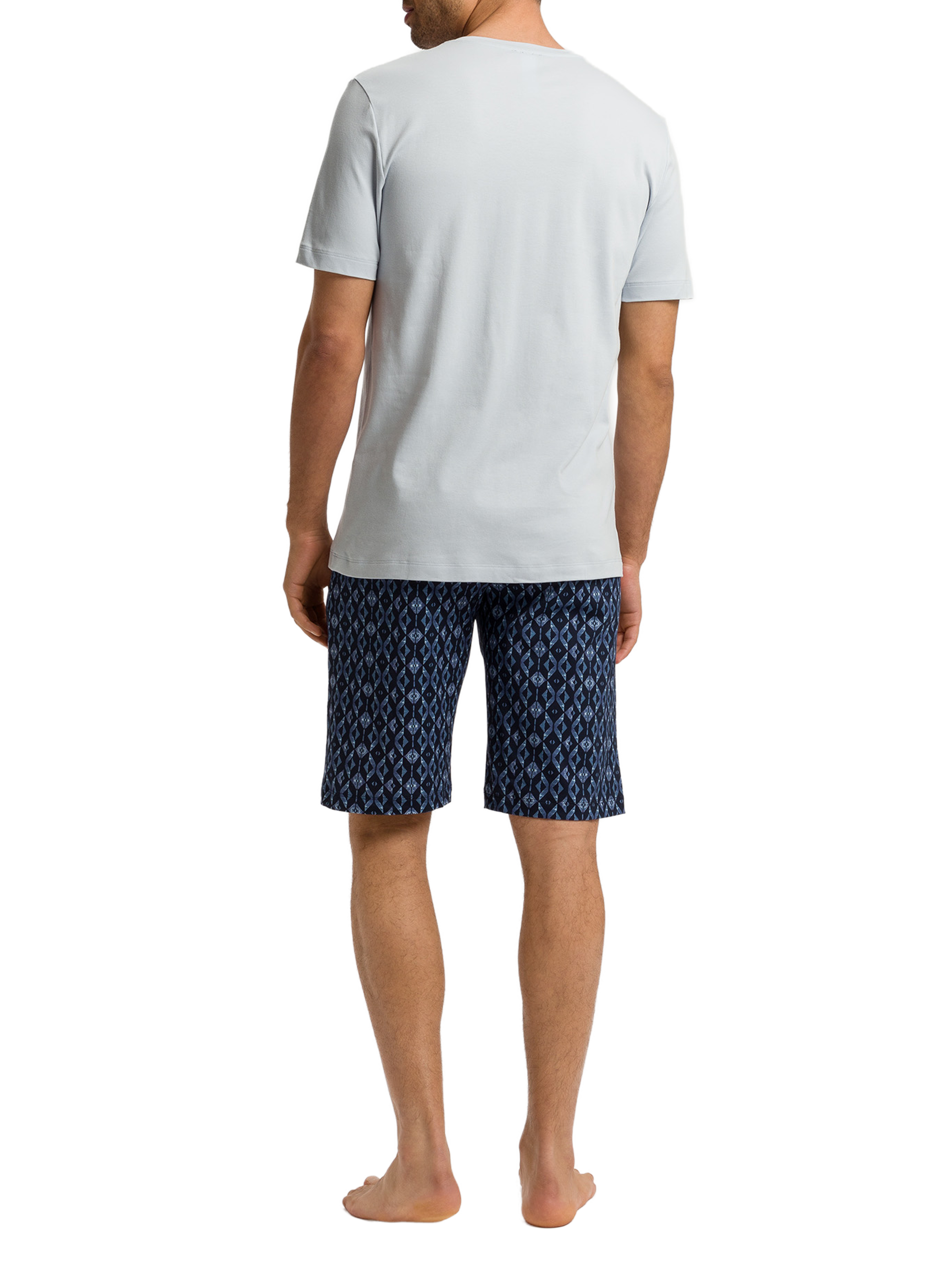 Pyjama court en coton HANRO Bleu