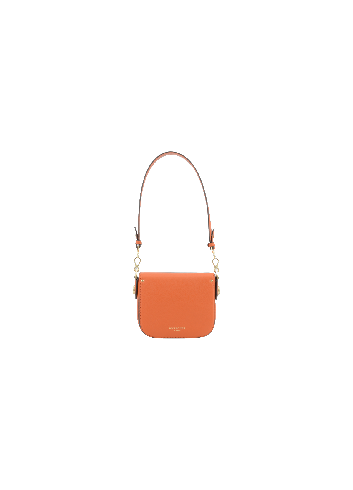 Sèvres | Sac trotteur PM en cuir de vachette POURCHET Orange