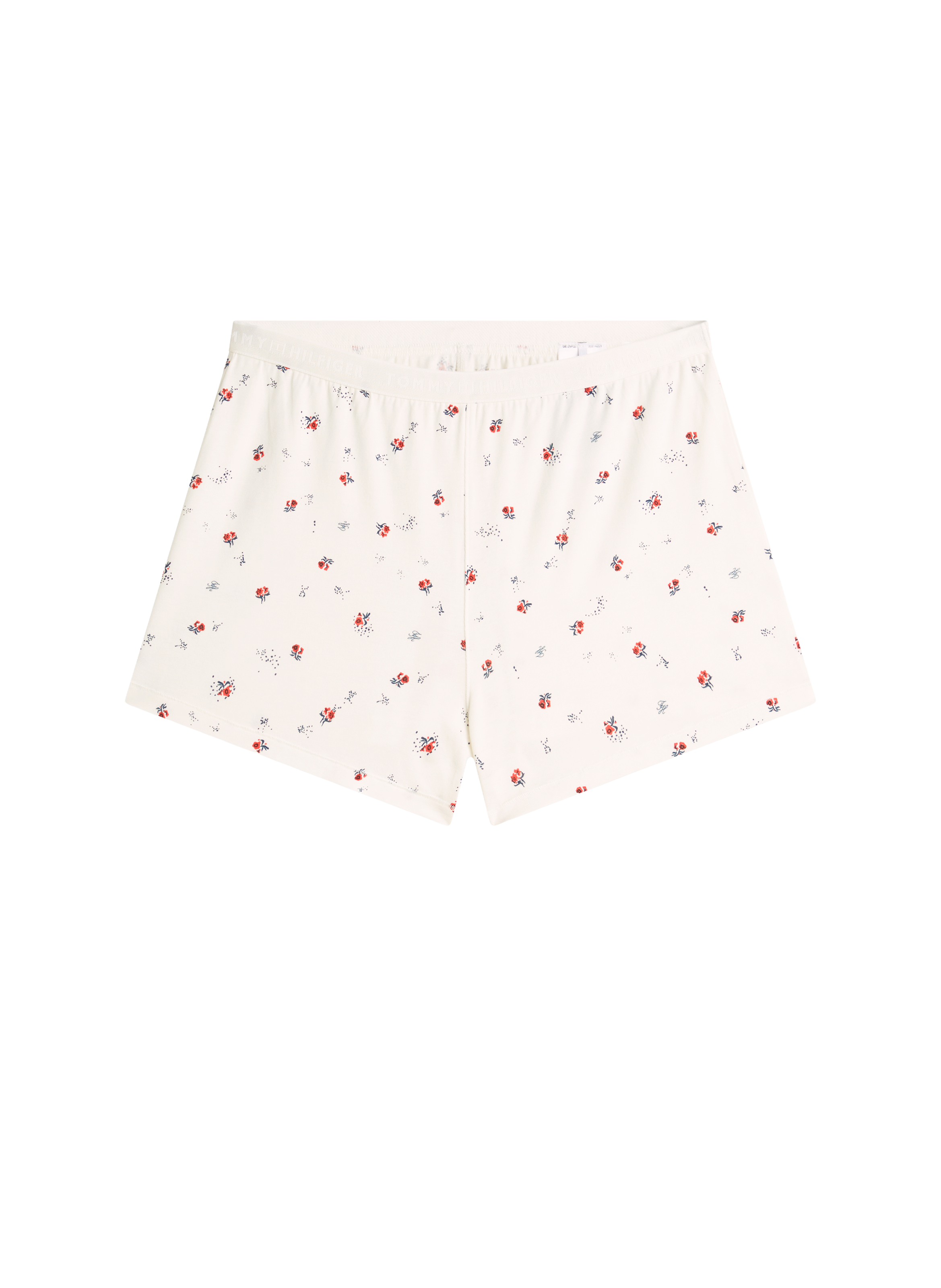 Short court imprimé en coton organique mélangé TOMMY HILFIGER Blanc