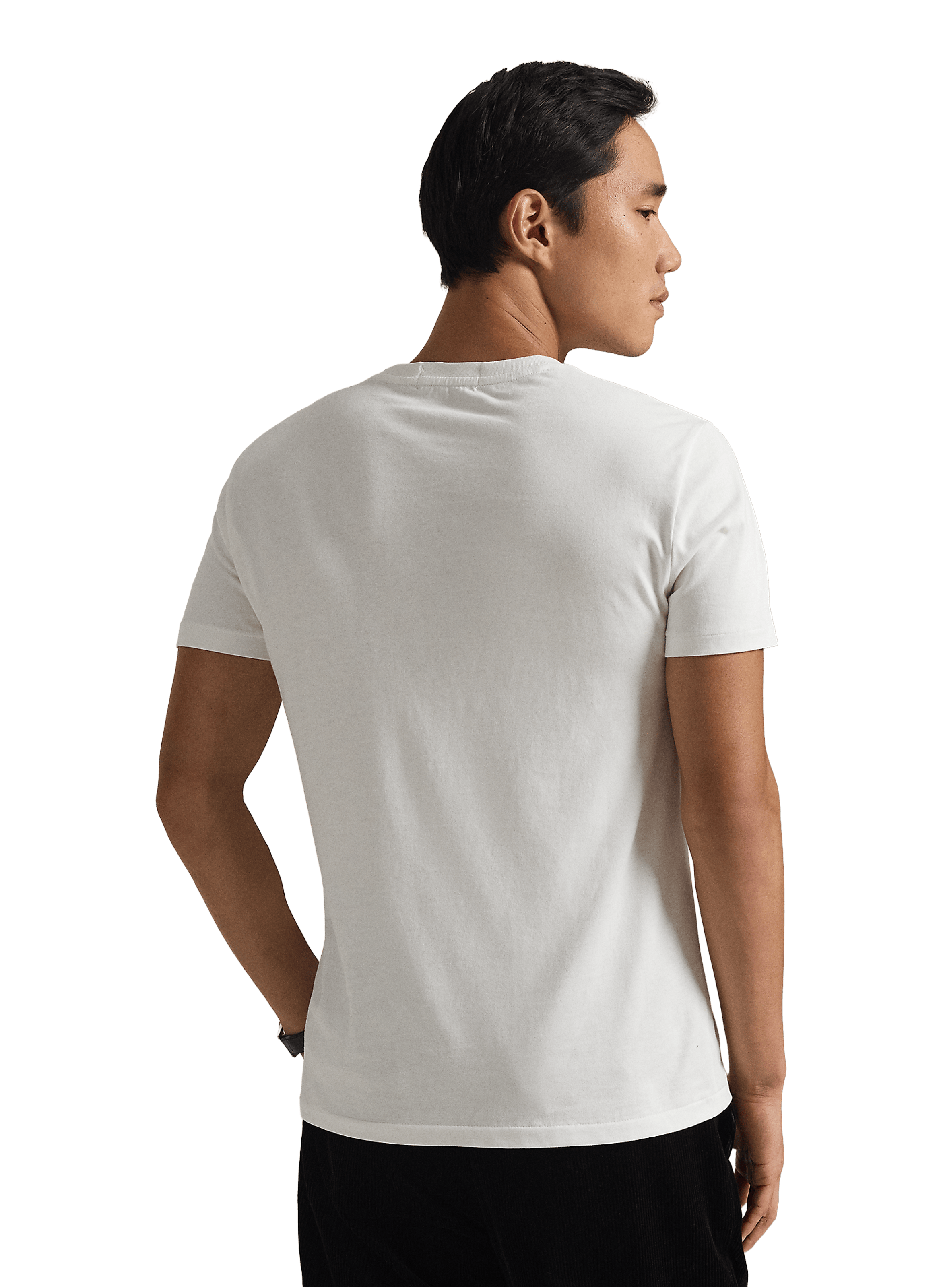 T-shirt col rond sérigraphié en coton POLO RALPH LAUREN Blanc