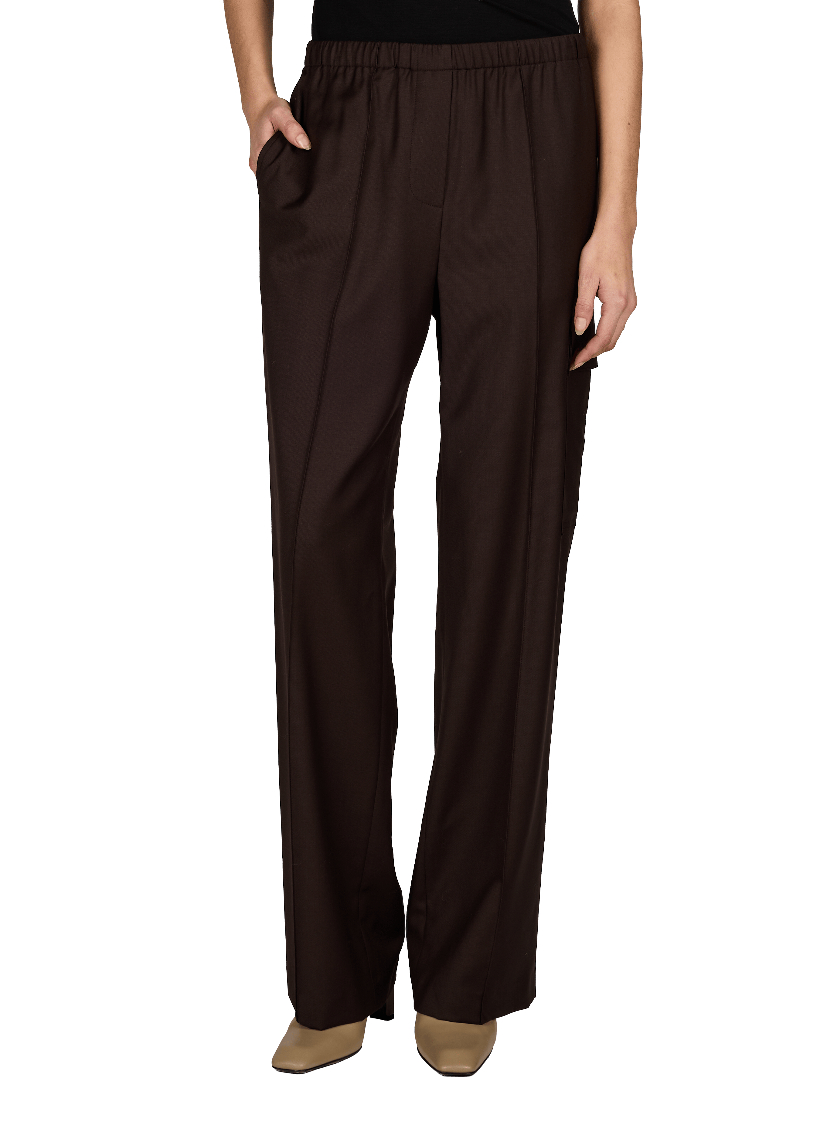 Casual wool cargo pants HELMUT LANG Brown