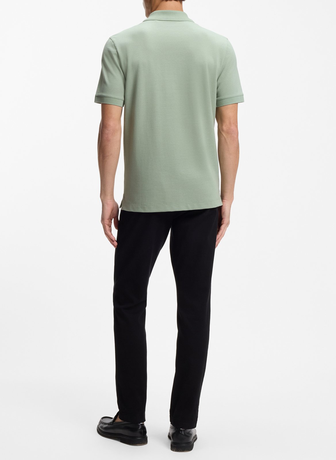 Polo manches courtes droit uni BOSS Kaki