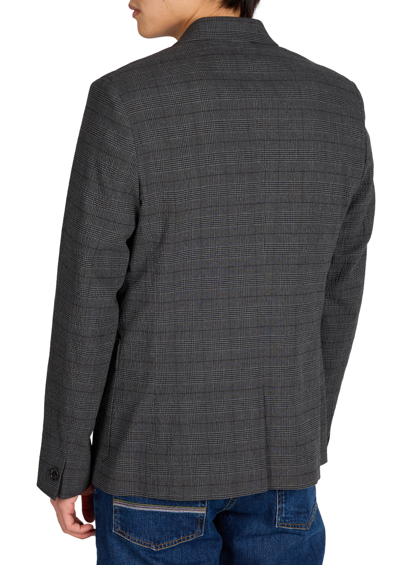 Checked cotton blend blazer PAUL SMITH Black