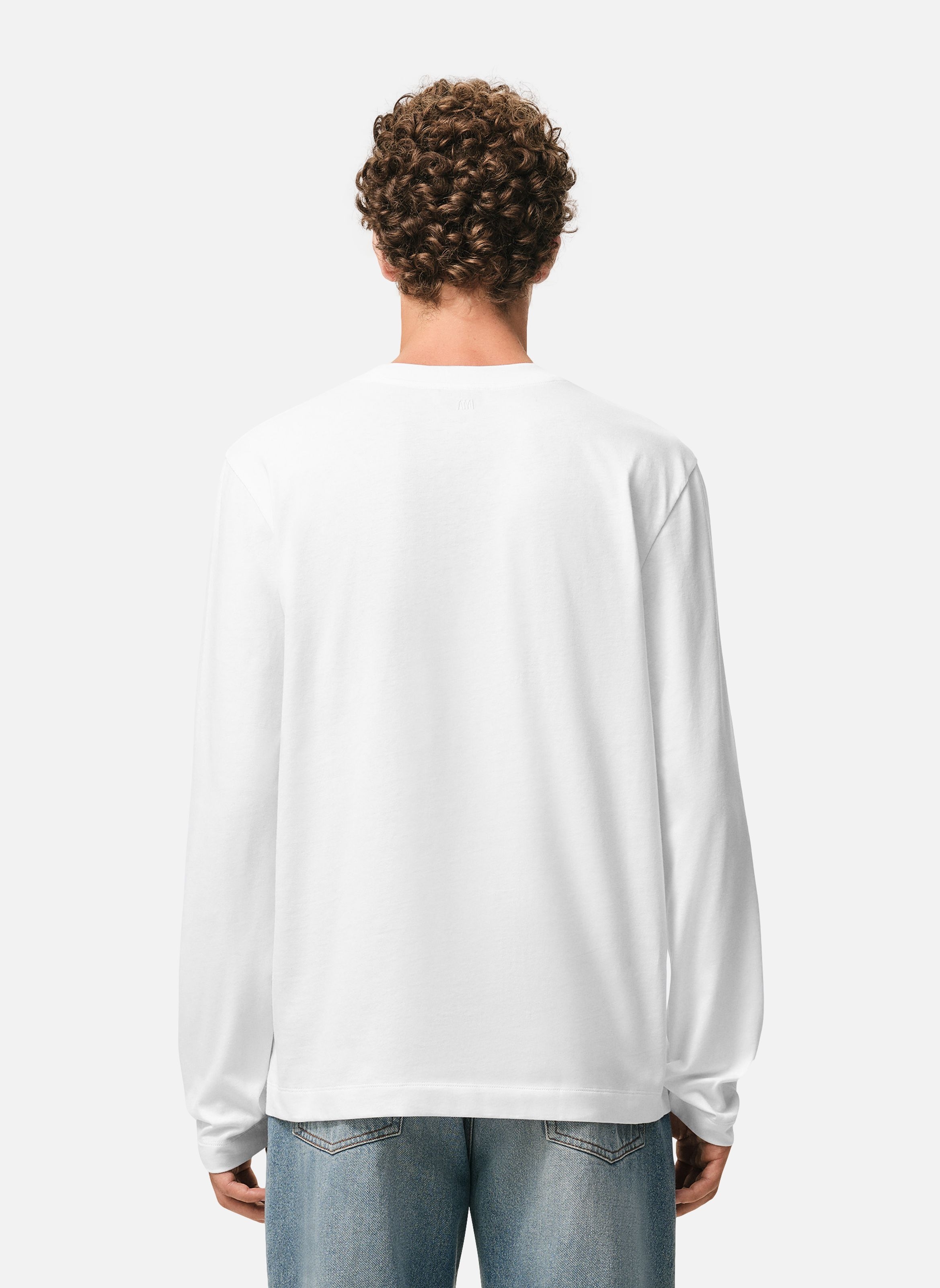 T-shirt Manches Longues Ami de Coeur Rouge unisexe AMI PARIS Blanc