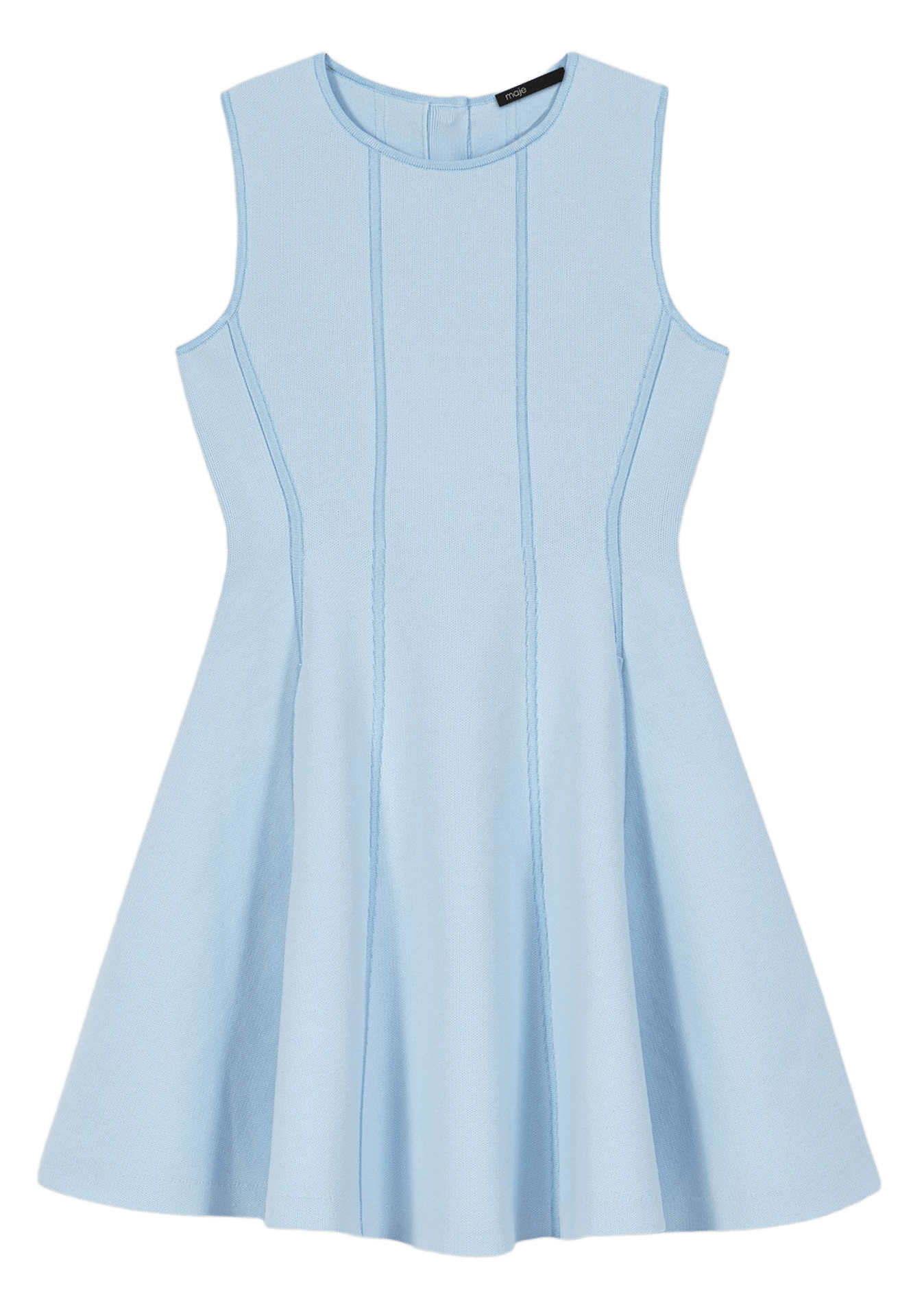 Robe courte col rond MAJE Bleu