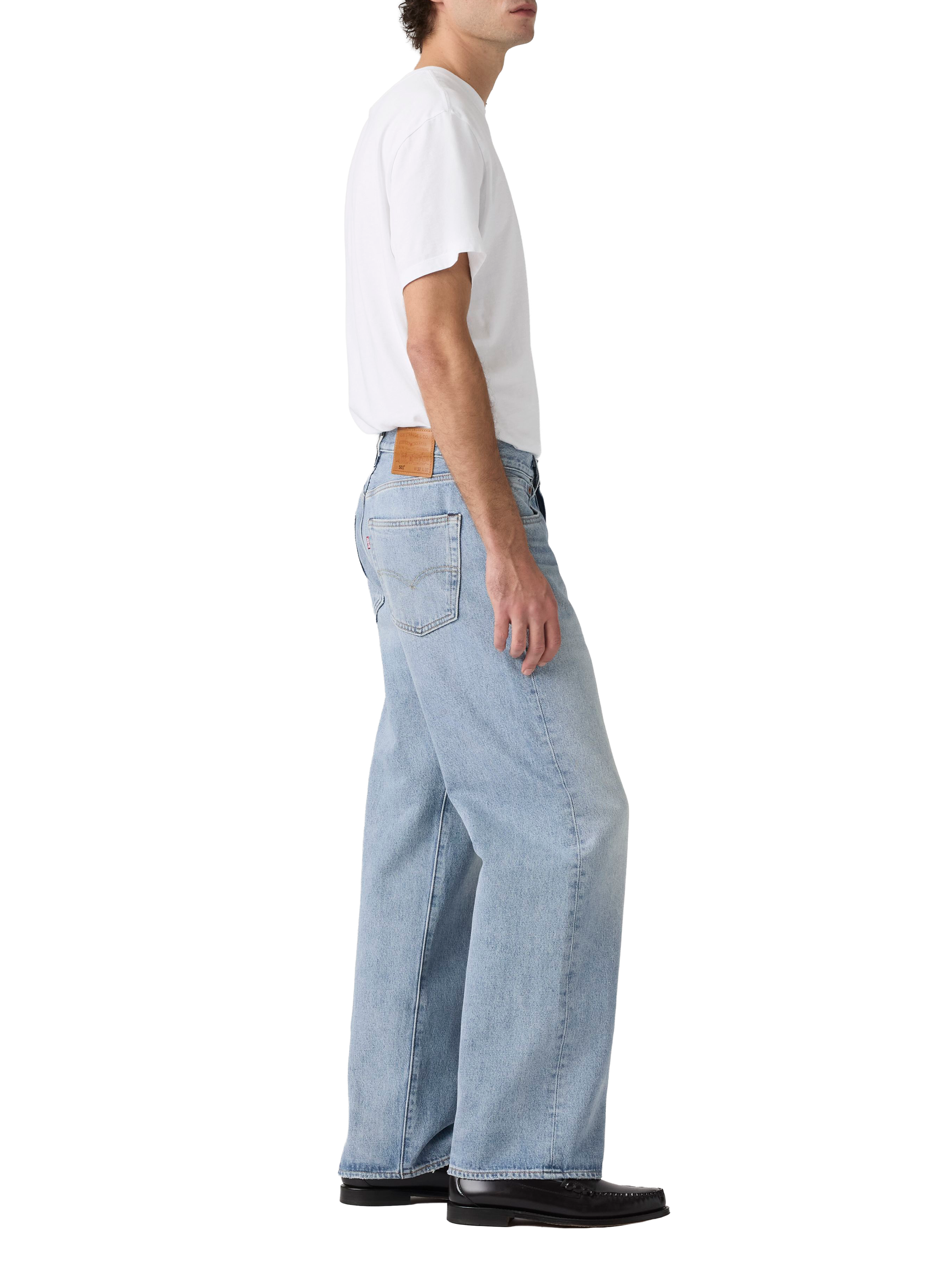 501 Weite Jeans aus Baumwolle LEVI'S Blau
