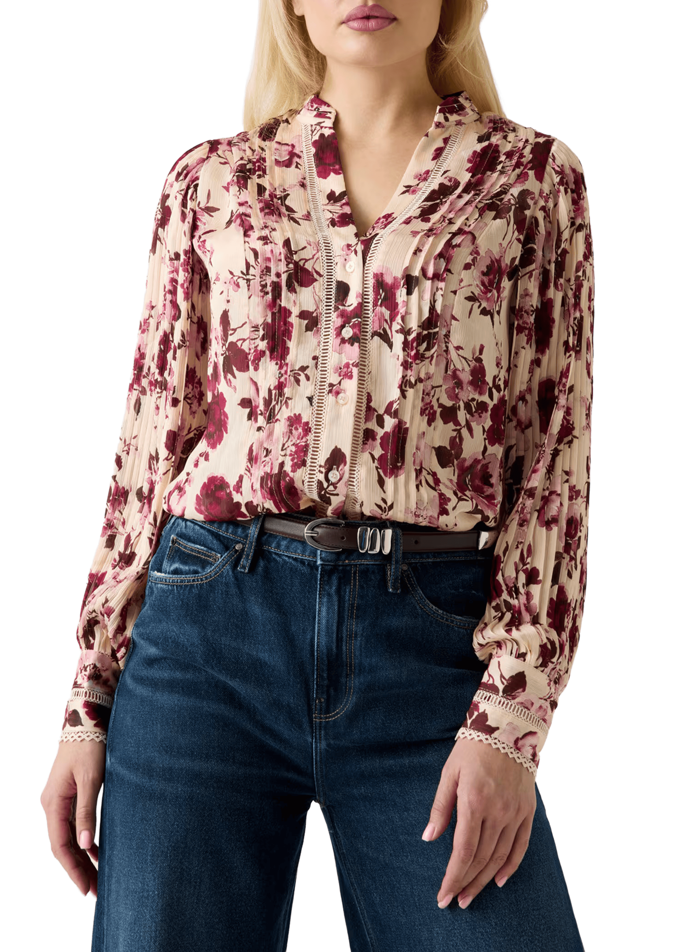 Chemise droite imprimée  GUESS Rose