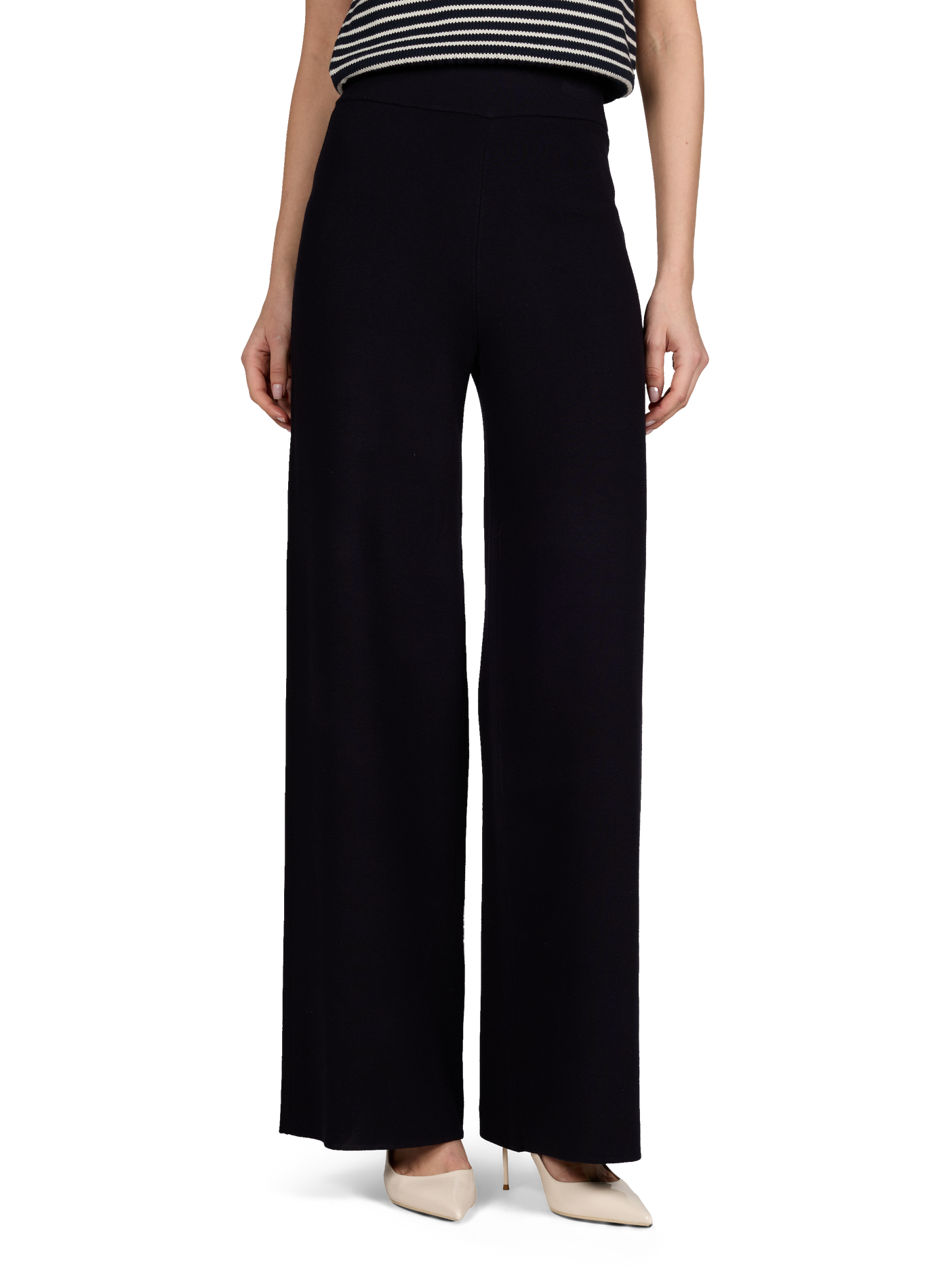 Striped sleeveless cotton blend sweater MAX MARA WEEK END Blue