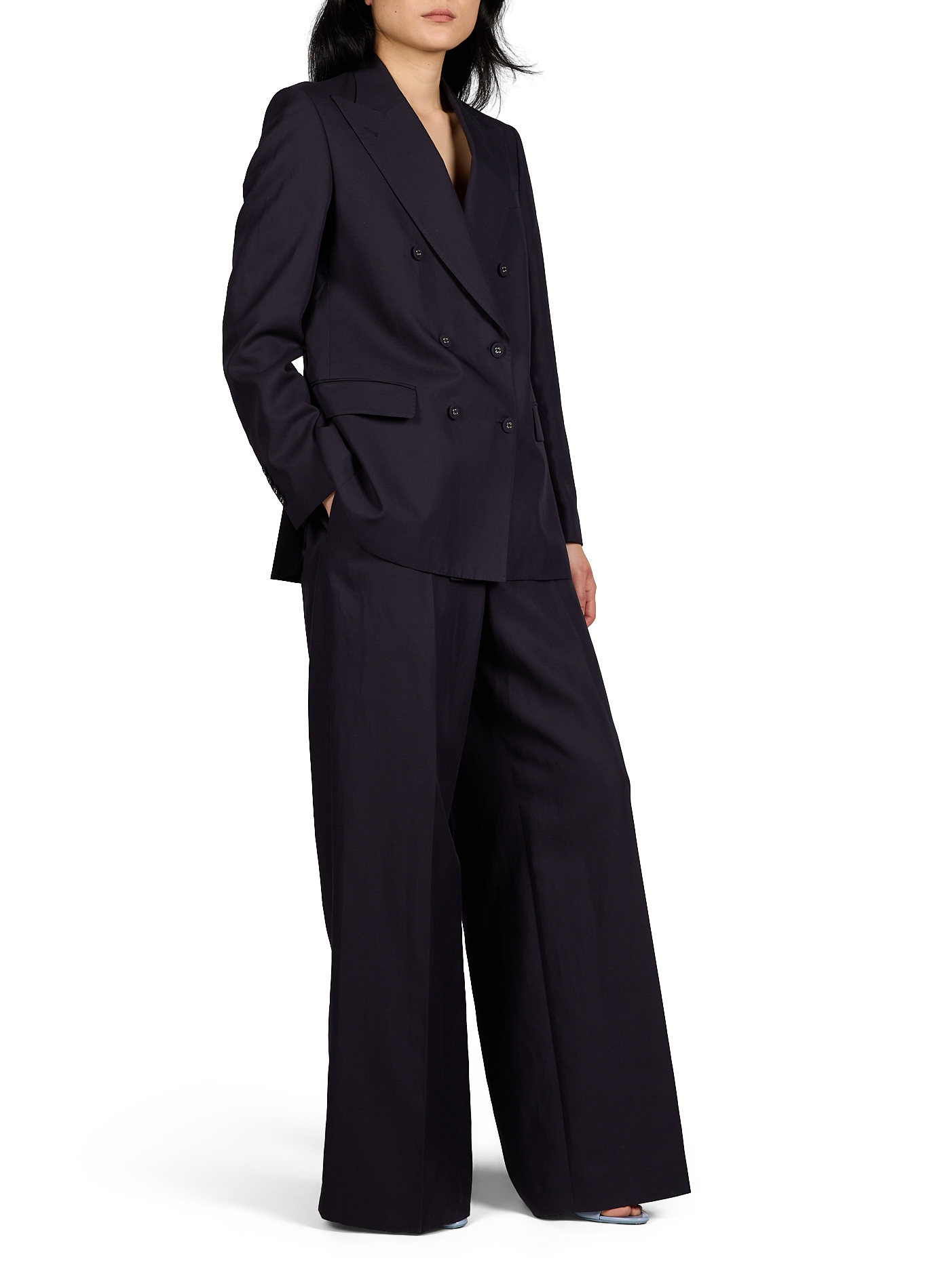 Linen and cotton blend Sandra blazer OFFICINE GENERALE No Color