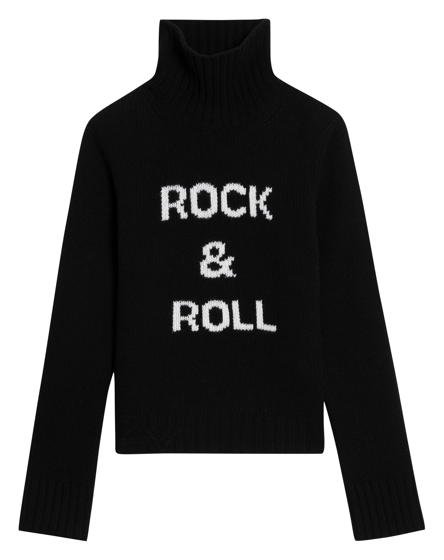 Pull droit col montant en laine nalma ZADIG&VOLTAIRE Noir