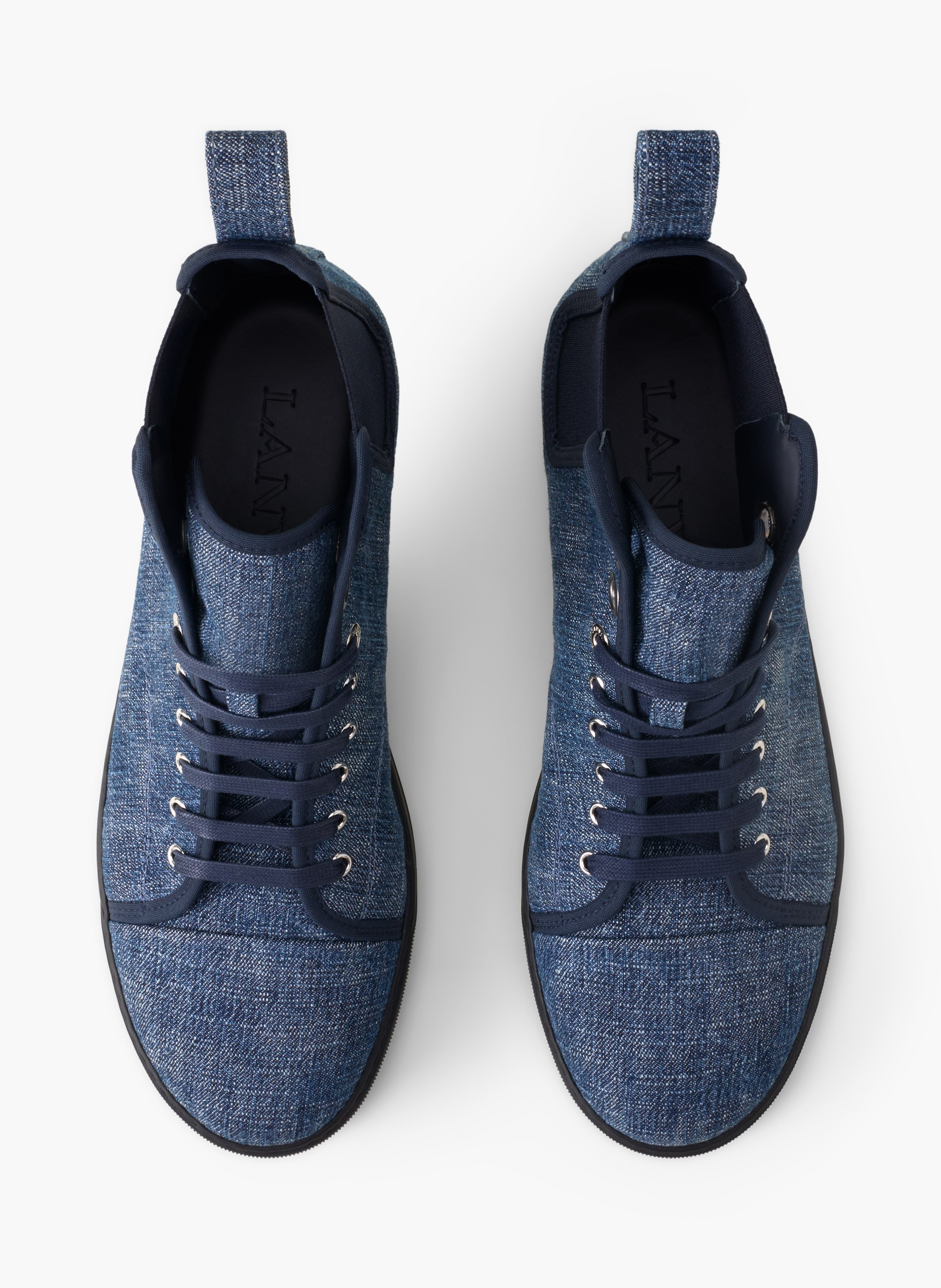 High top sneakers dbb1 en denim LANVIN Bleu