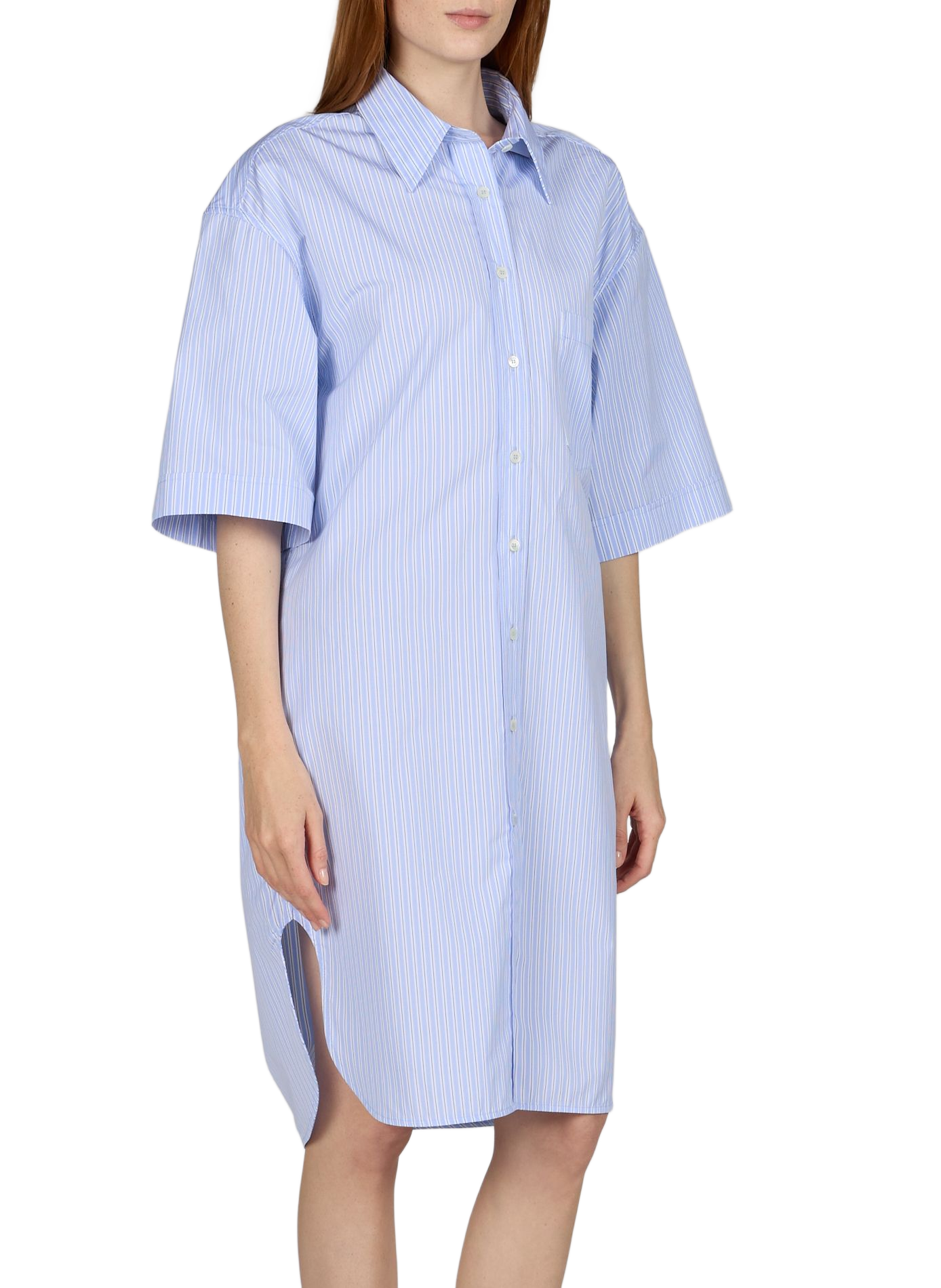 Chiara Striped Cotton Shirt Dress A.P.C. Blue
