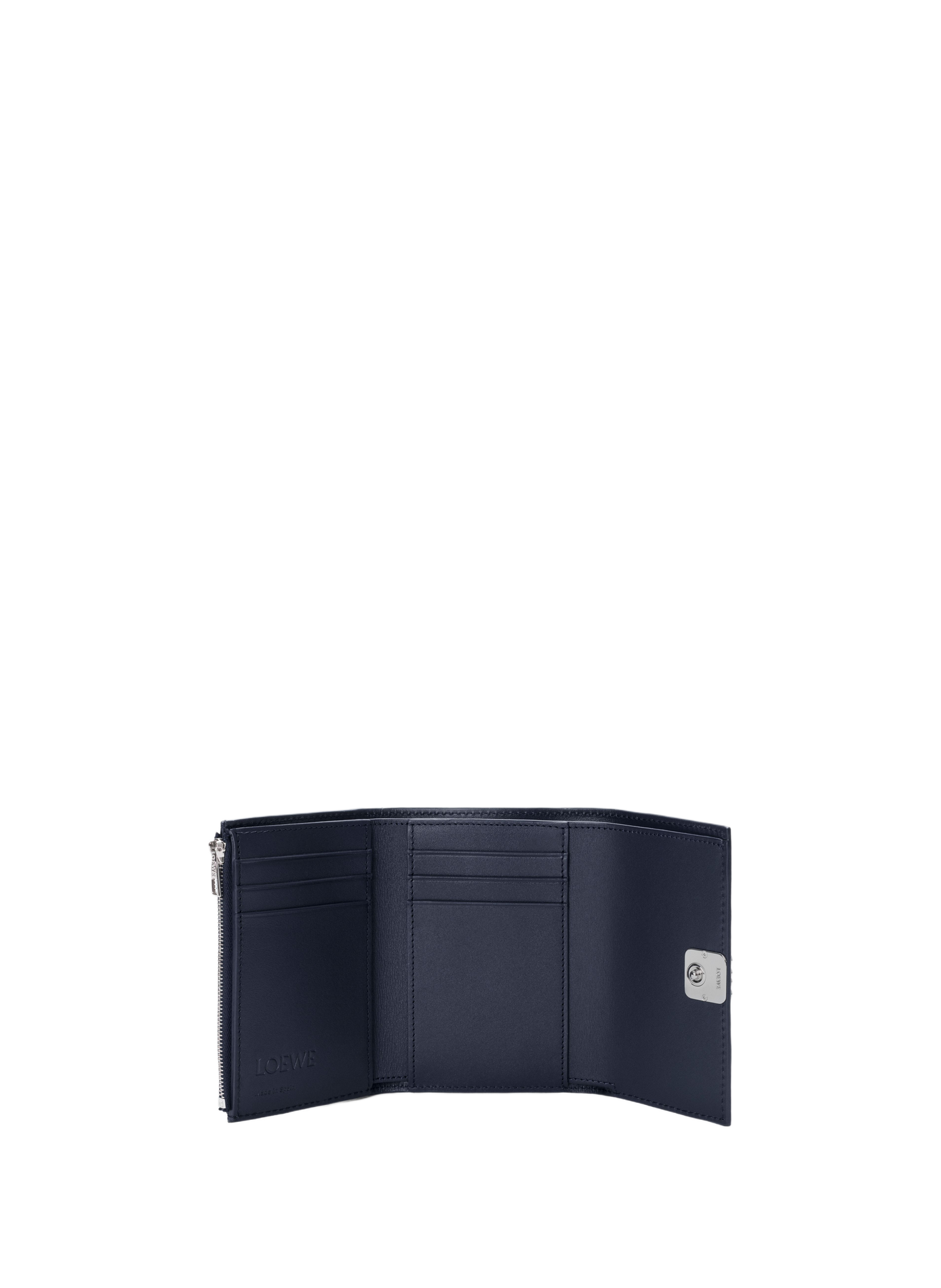 Verticale portefeuille van generfd kalfsleer LOEWE Blauw