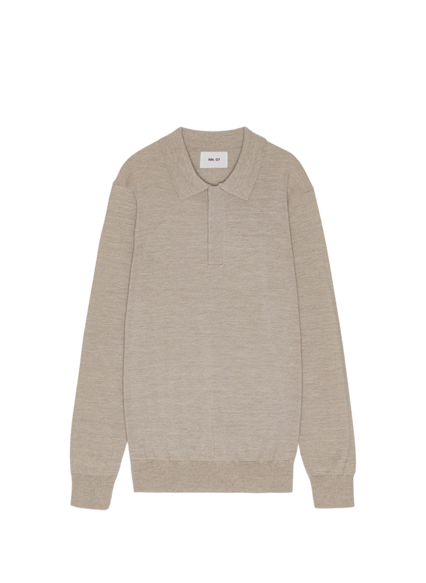 Emerson cotton knit polo sweater NN.07 Beige