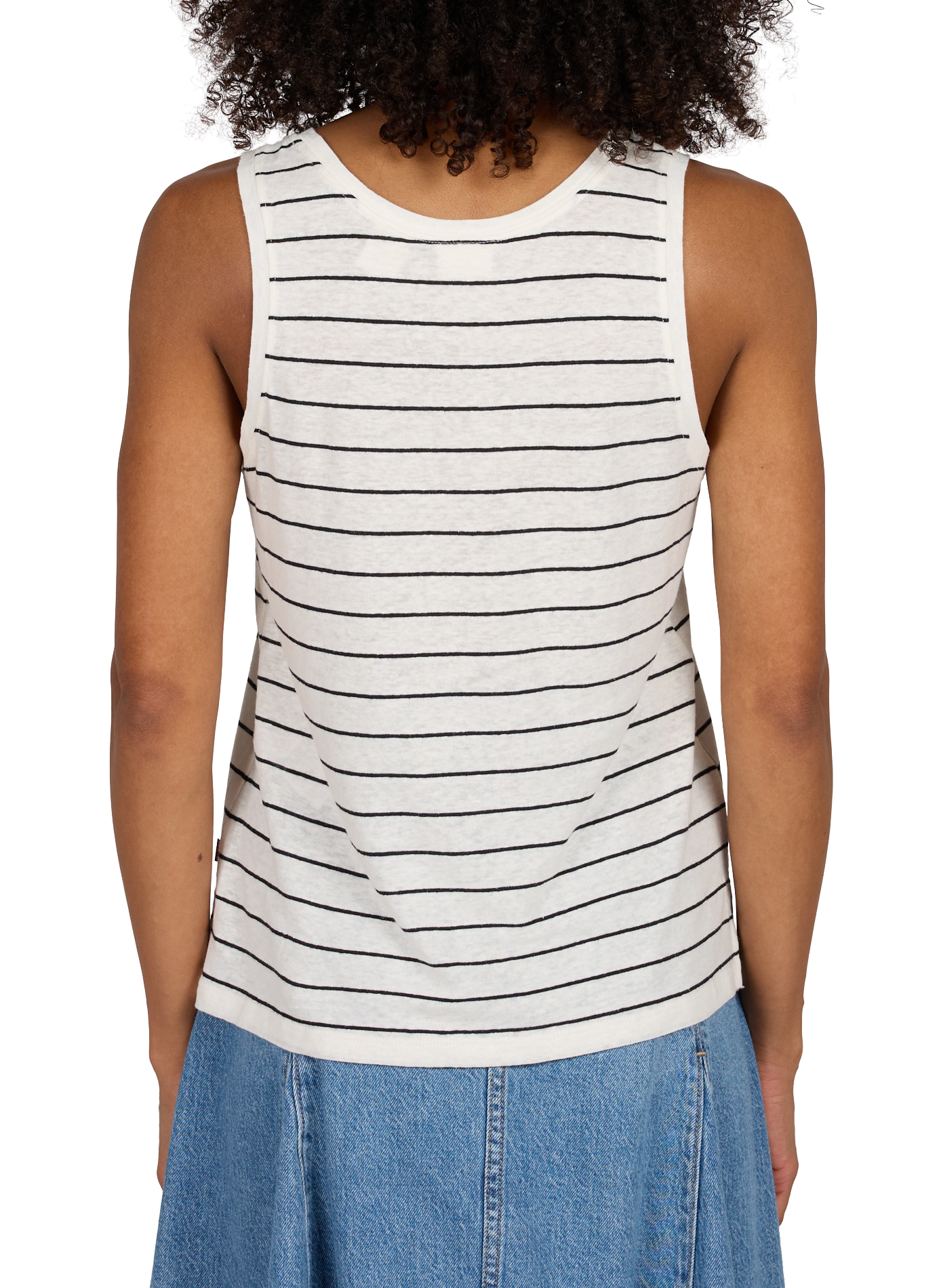 Tanktop mit Streifen aus Leinenmischung LEVI'S Weiss