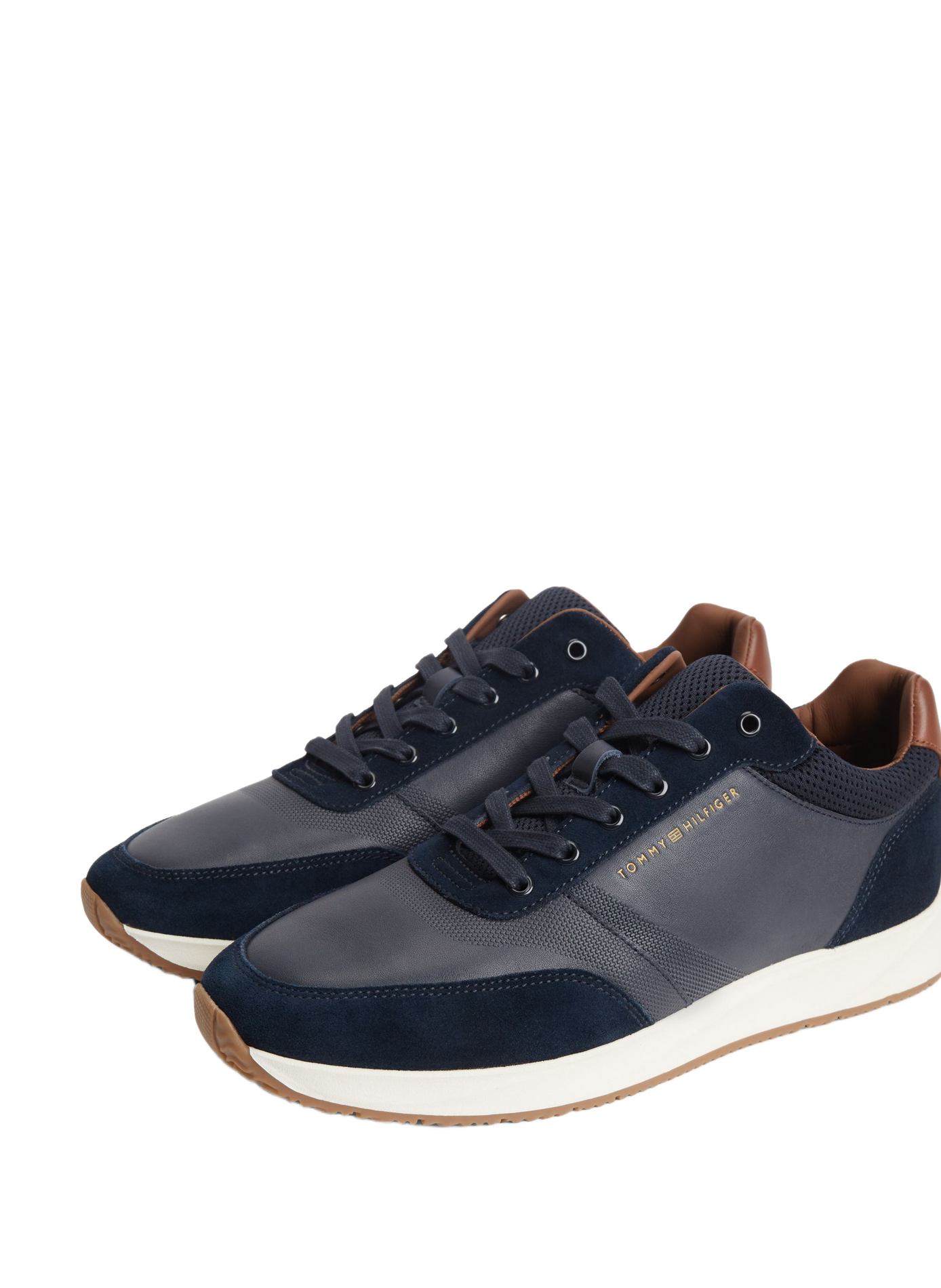 Low-top leather sneakers TOMMY HILFIGER Blue
