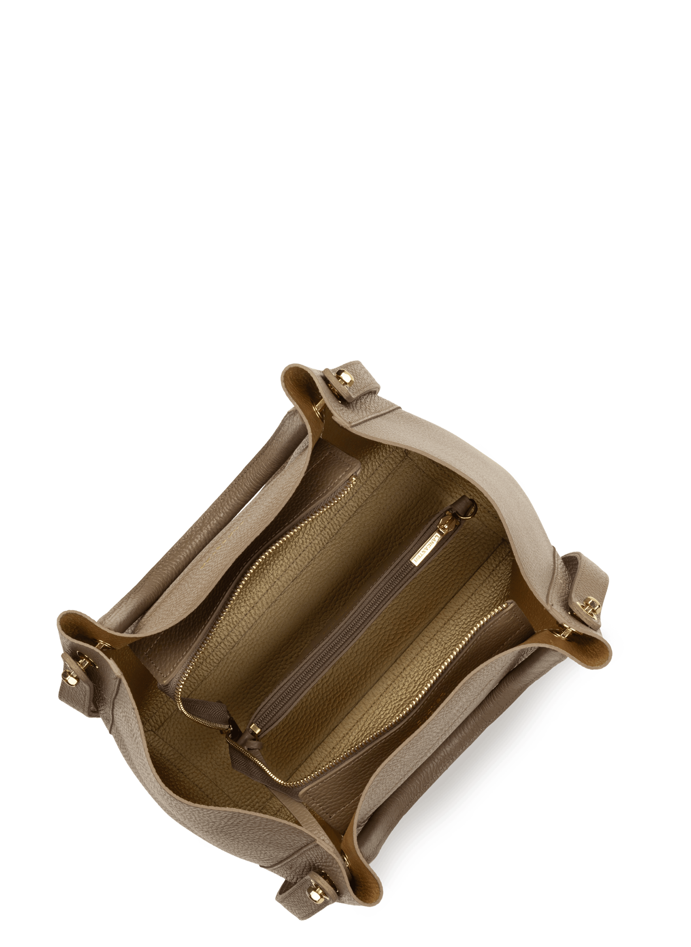 Grand sac cabas épaule - foulonné double louisa | Marron LANCASTER Femme