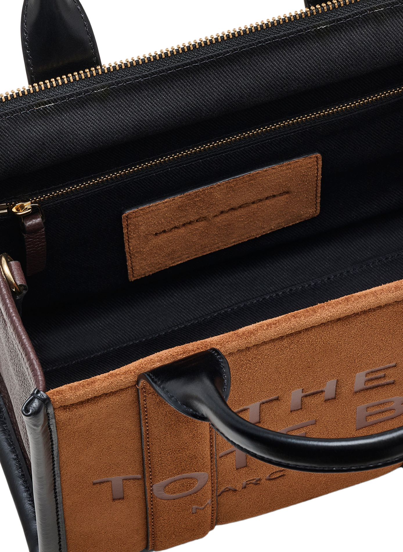Sac cabas The Tote Bag en daim MARC JACOBS Marron