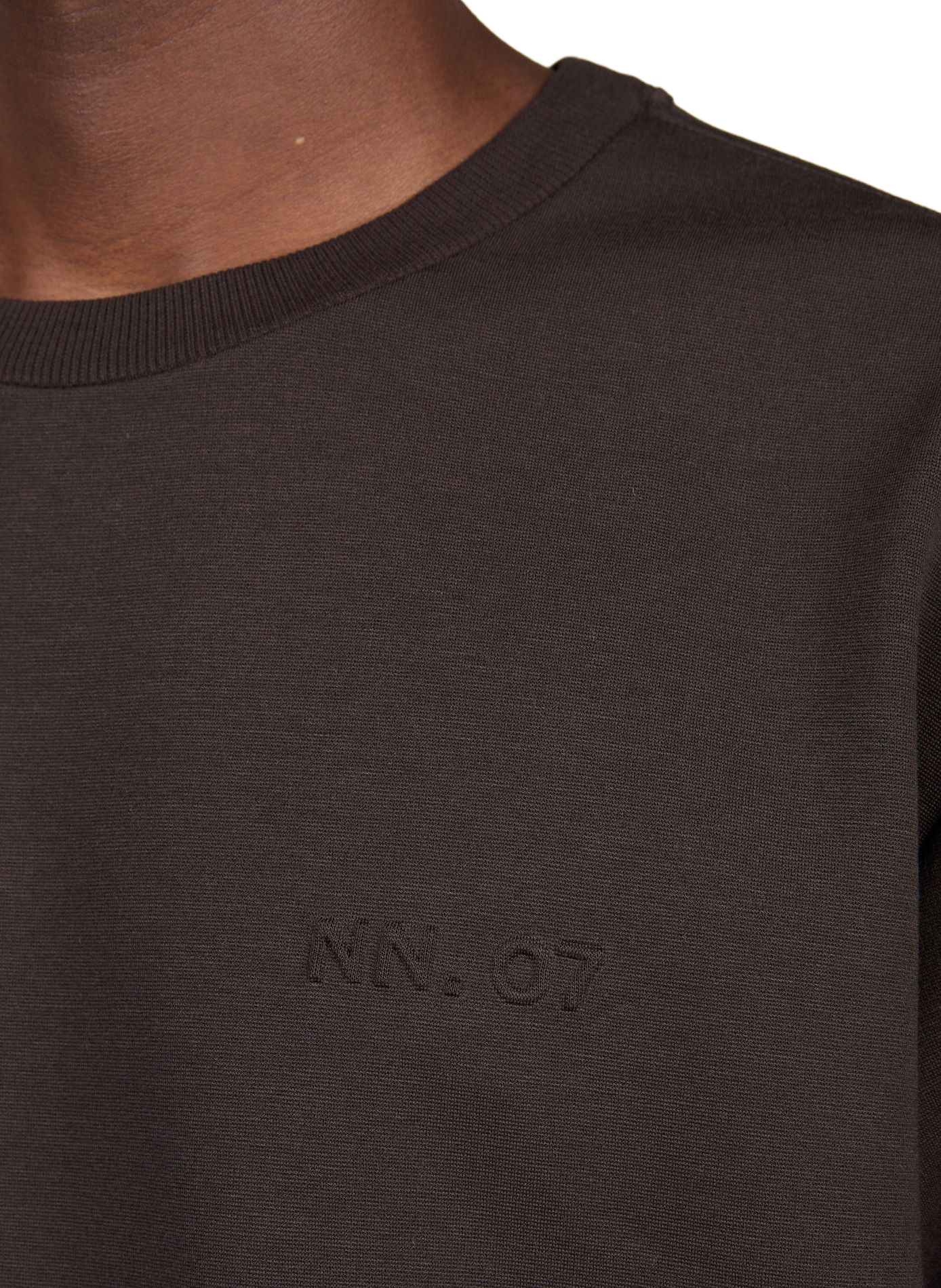 T-shirt droit Nat en coton mélangé NN.07 Marron