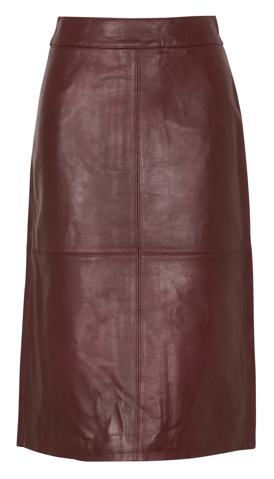 Jupe midi évasée en cuir violette MAISON 123 Rouge