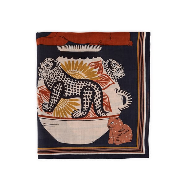 Foulard imprimé en laine Foulard imprimé en laine