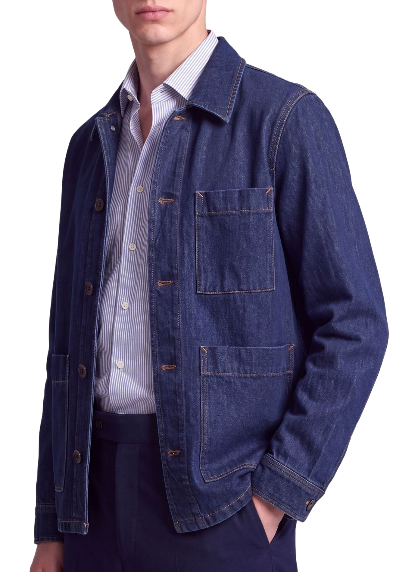 Gerade geschnittenes Denim-Overshirt aus Baumwolle SEIDENSTICKER Blau