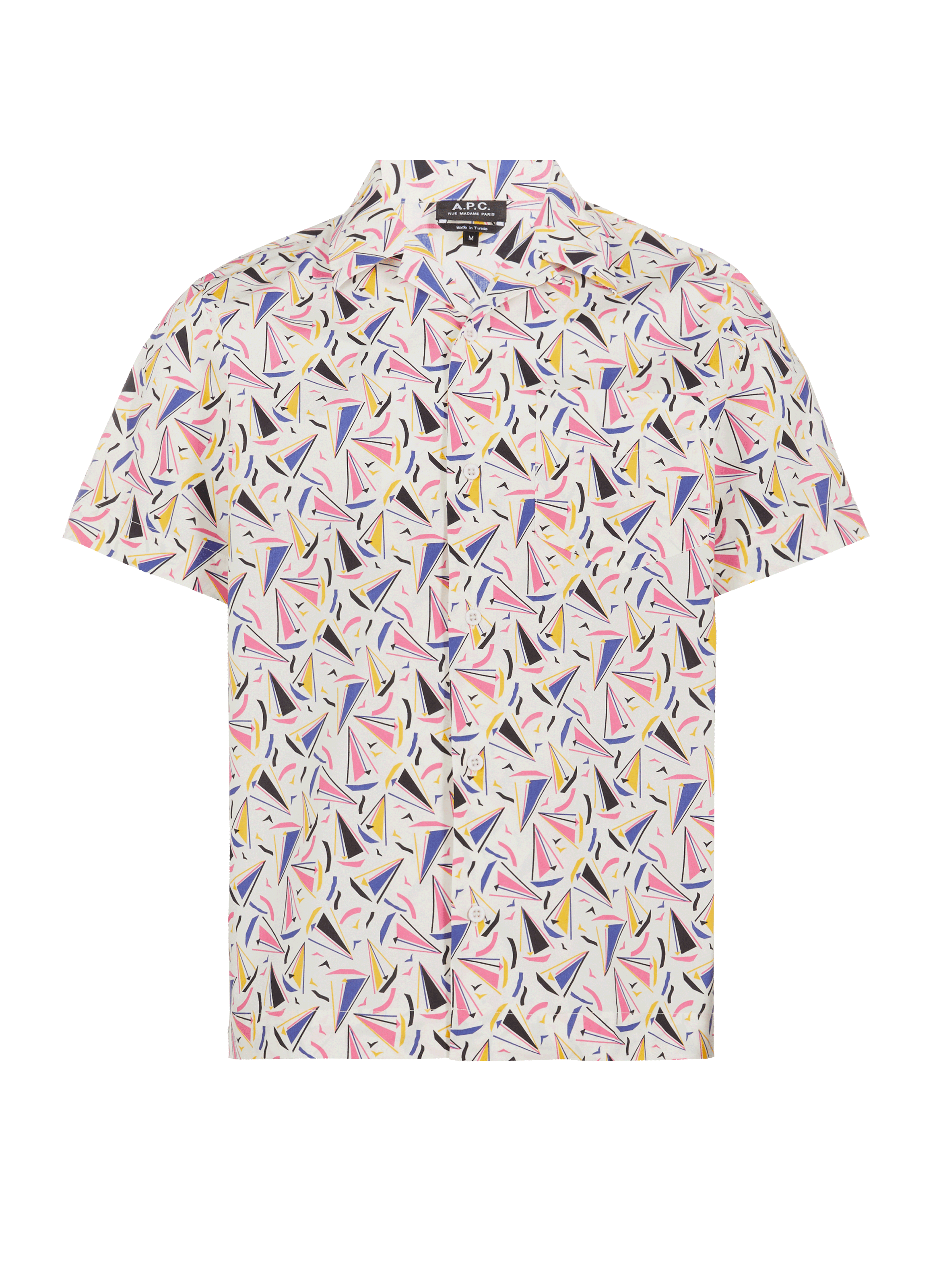 Chemise manches courtes Lloyd à imprimé en popeline de coton