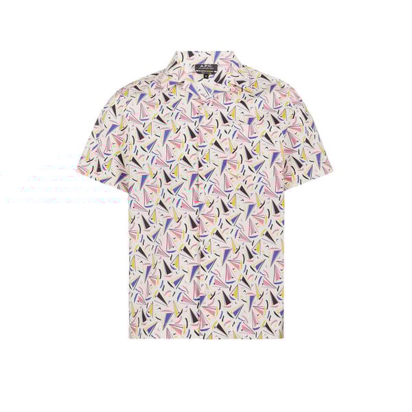 Chemise manches courtes Lloyd à imprimé en popeline de coton