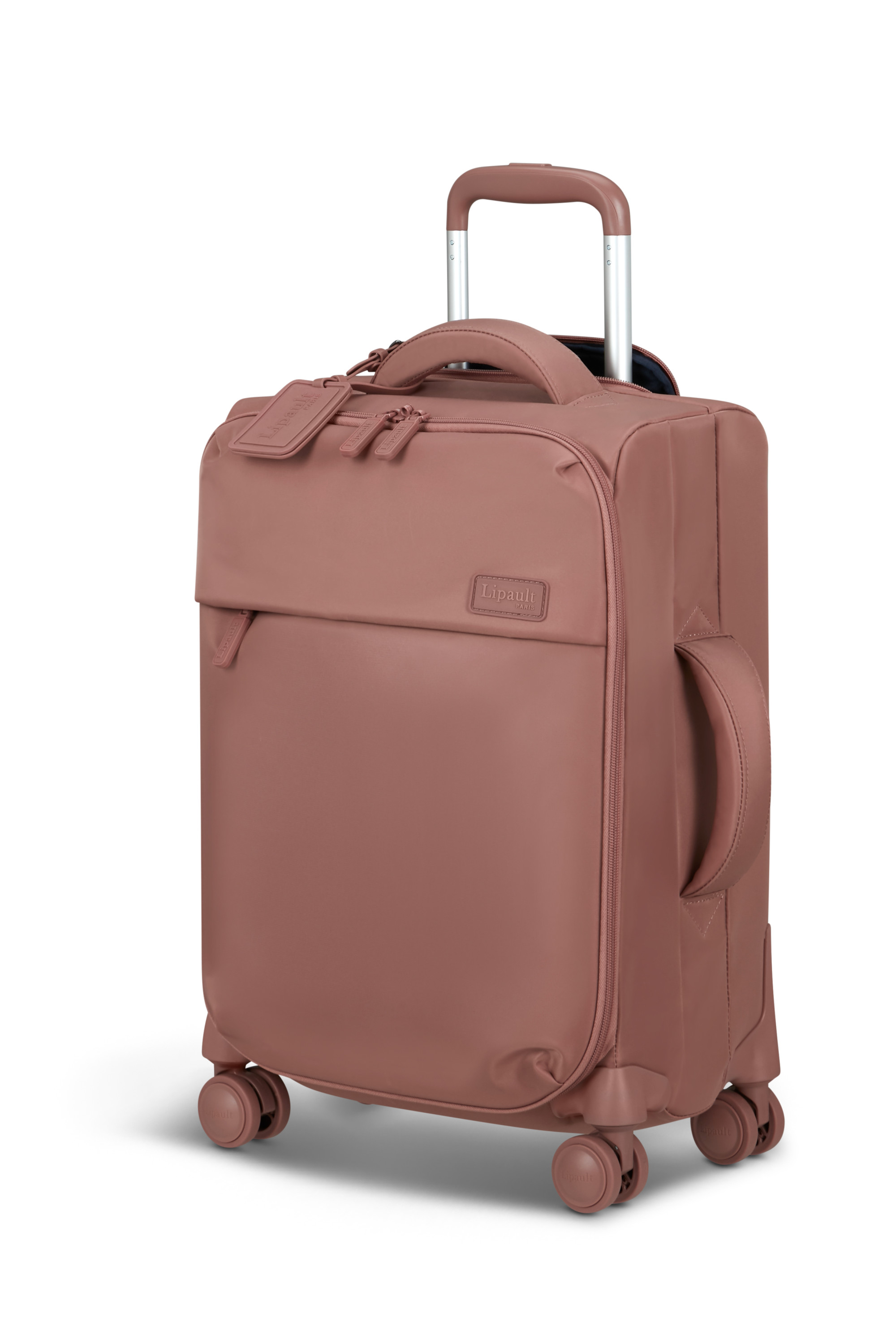Plume valise 4 roues taille s LIPAULT PARIS Rose