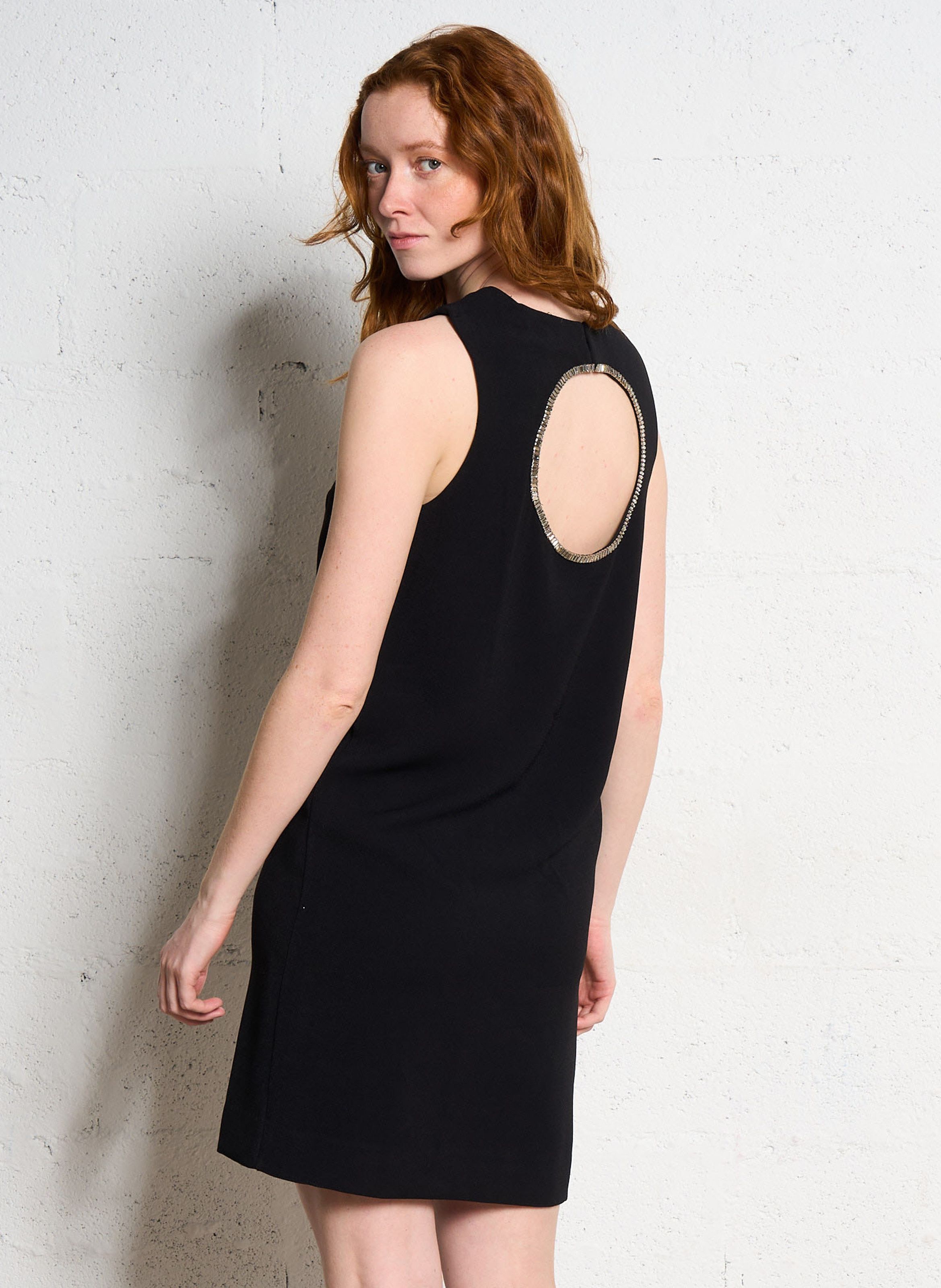 Robe IKKS En Soie Mélangée - Taille 36/38 (FR) - Marron, Style Évasé - Occasion Parfaite