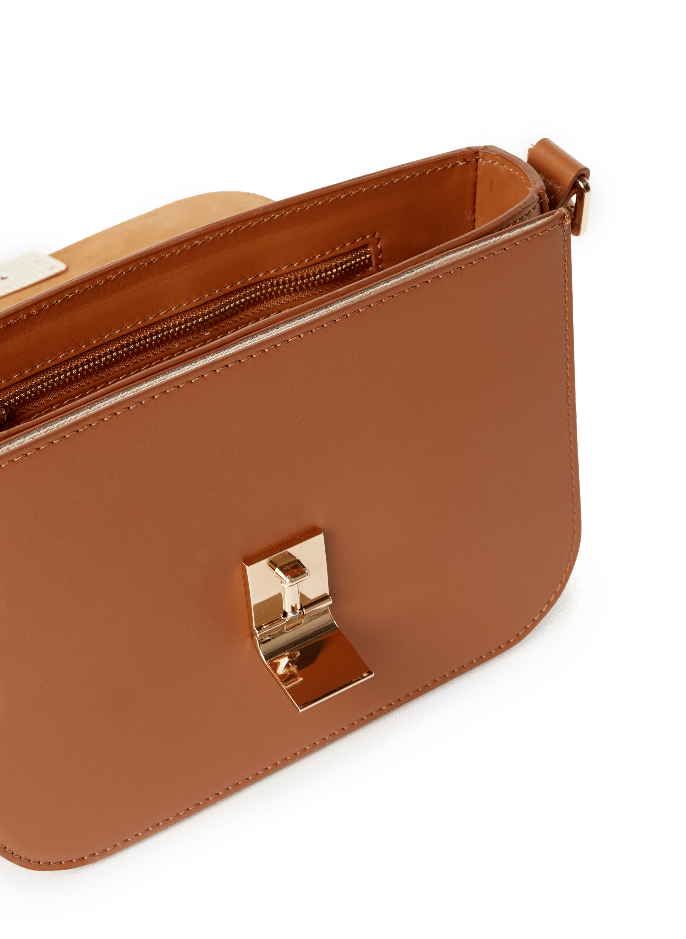 Flora leather shoulder bag SAISON 1865 Brown