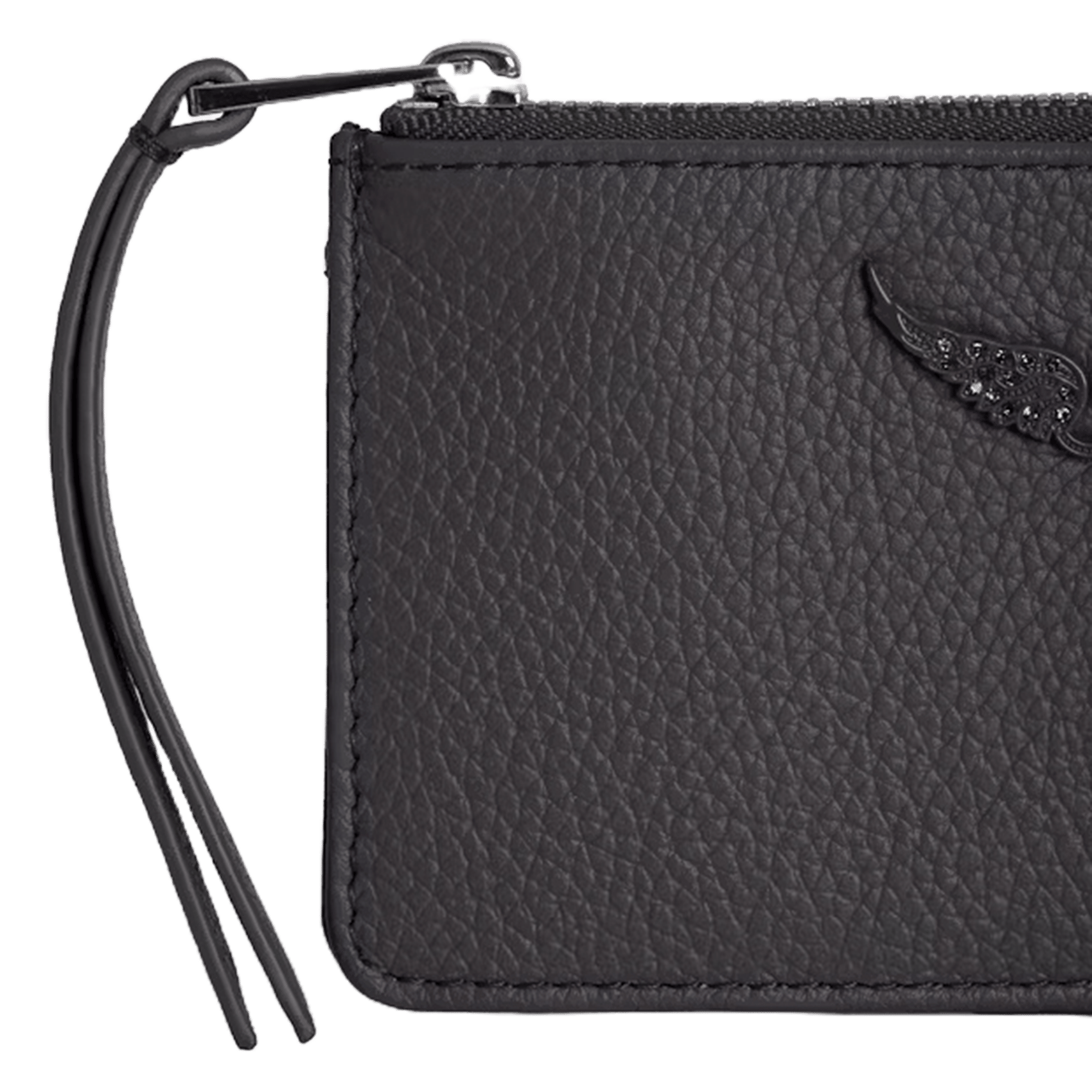 Porte-cartes en cuir zv card ZADIG&VOLTAIRE Gris