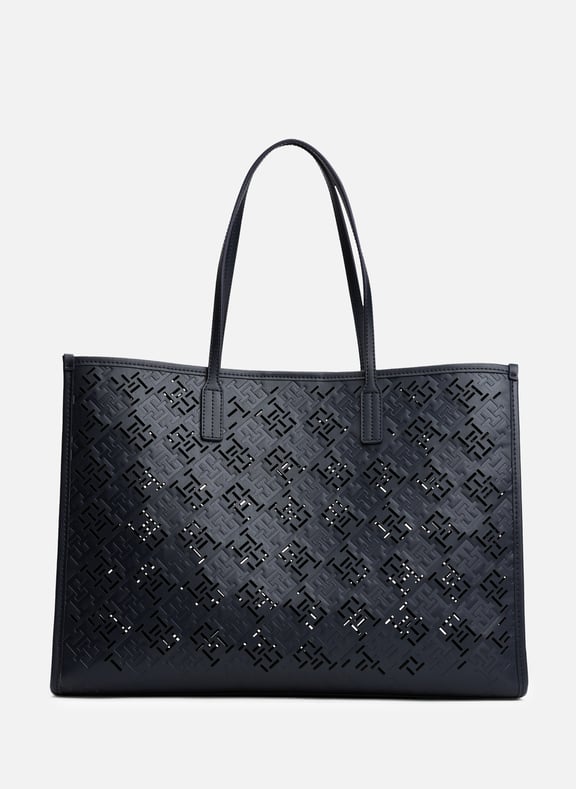 City monogram tote bag Blue by TOMMY HILFIGER TOMMY HILFIGER City monogram tote bag Blue