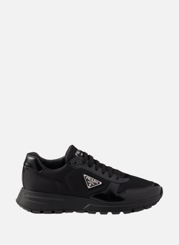 Sneakers prax01 en cuir brossé et re-nylon Noir by PRADA PRADA Sneakers prax01 en cuir brossé et re-nylon Noir
