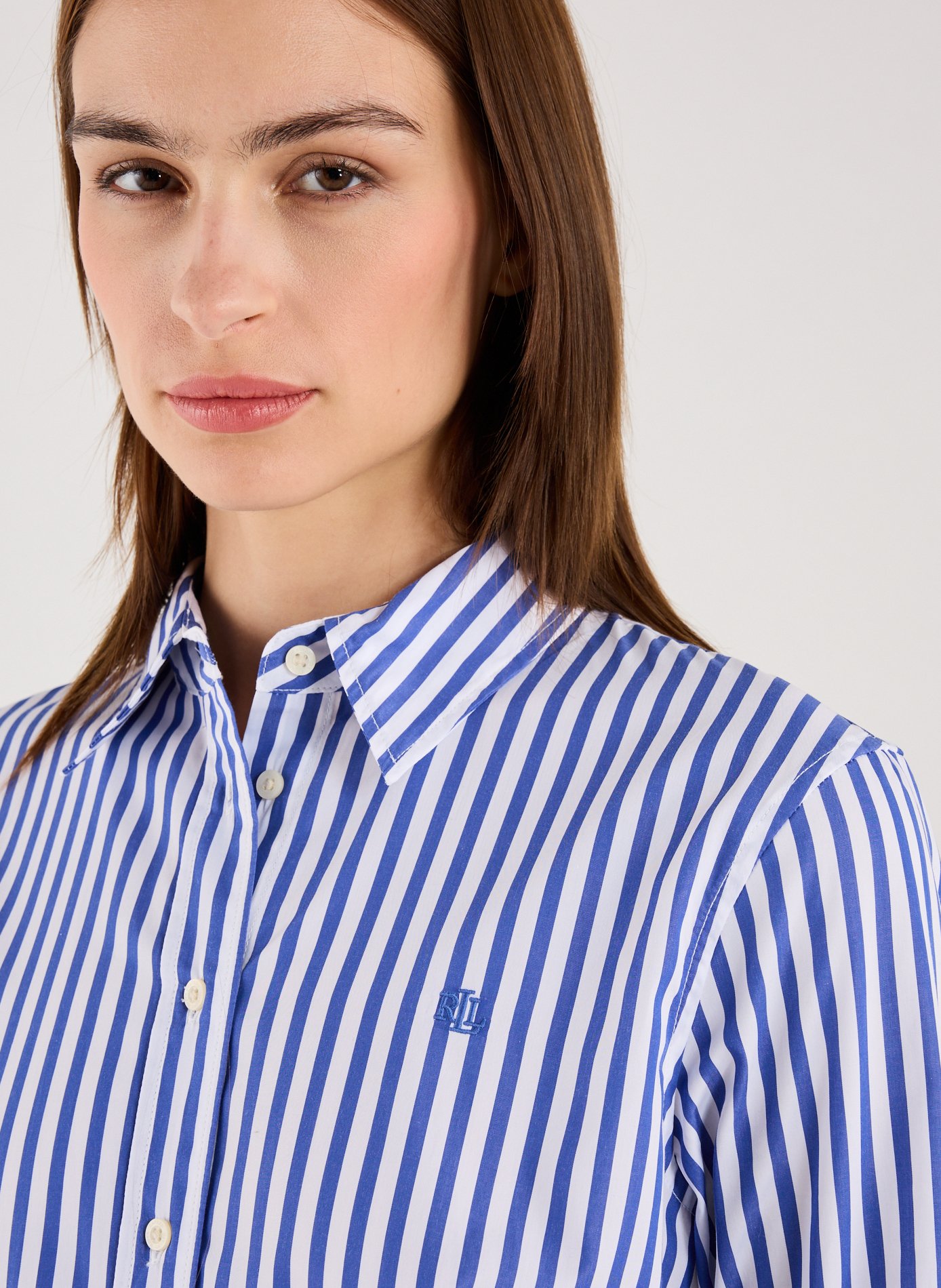 Cotton striped shirt LAUREN Blue