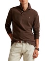 Long-sleeved cotton polo shirt | Beige by POLO RALPH LAUREN POLO RALPH LAUREN Long-sleeved cotton polo shirt | Beige