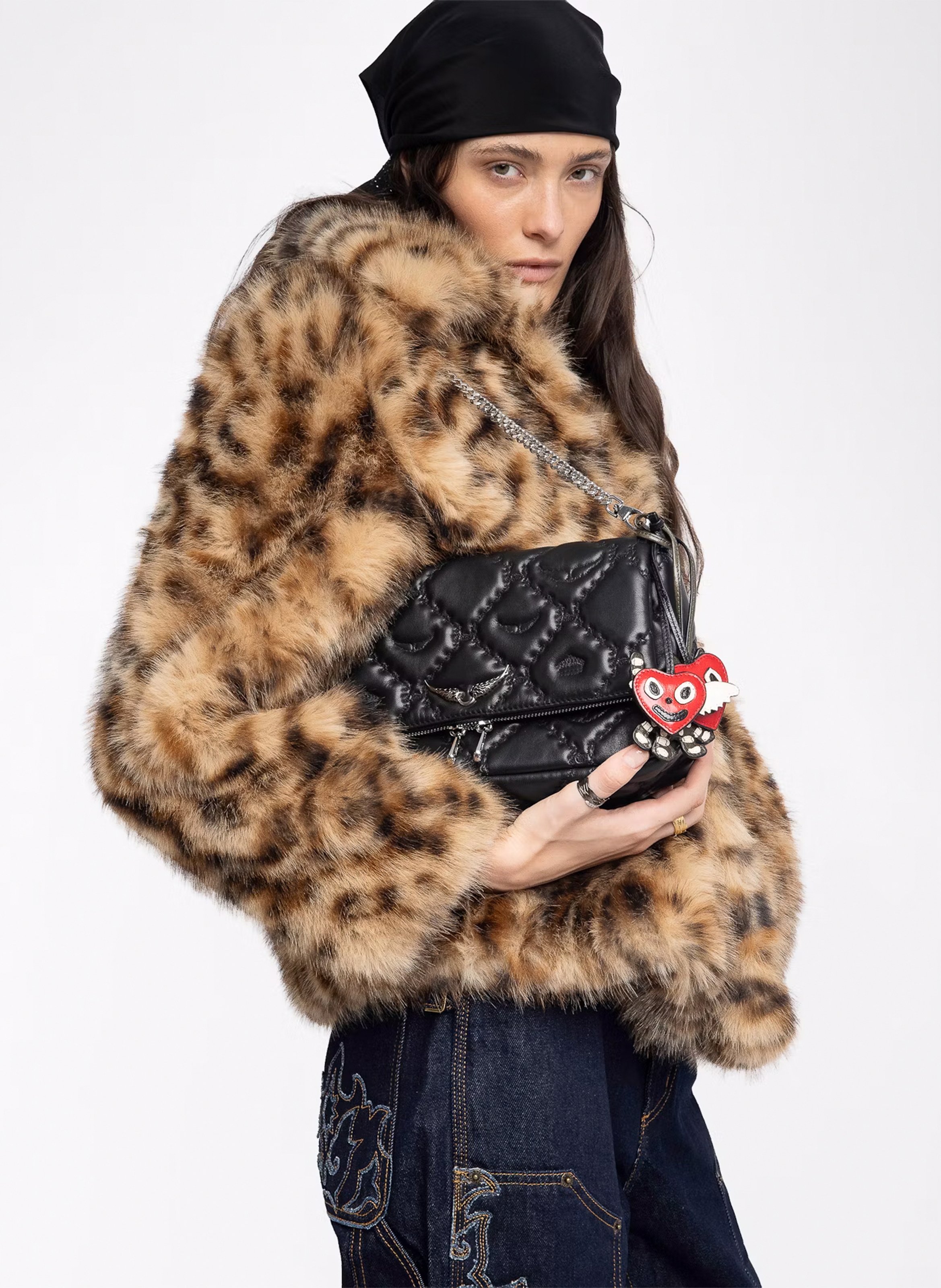 Sac bandoulière en cuir rocky ii ZADIG&VOLTAIRE Noir